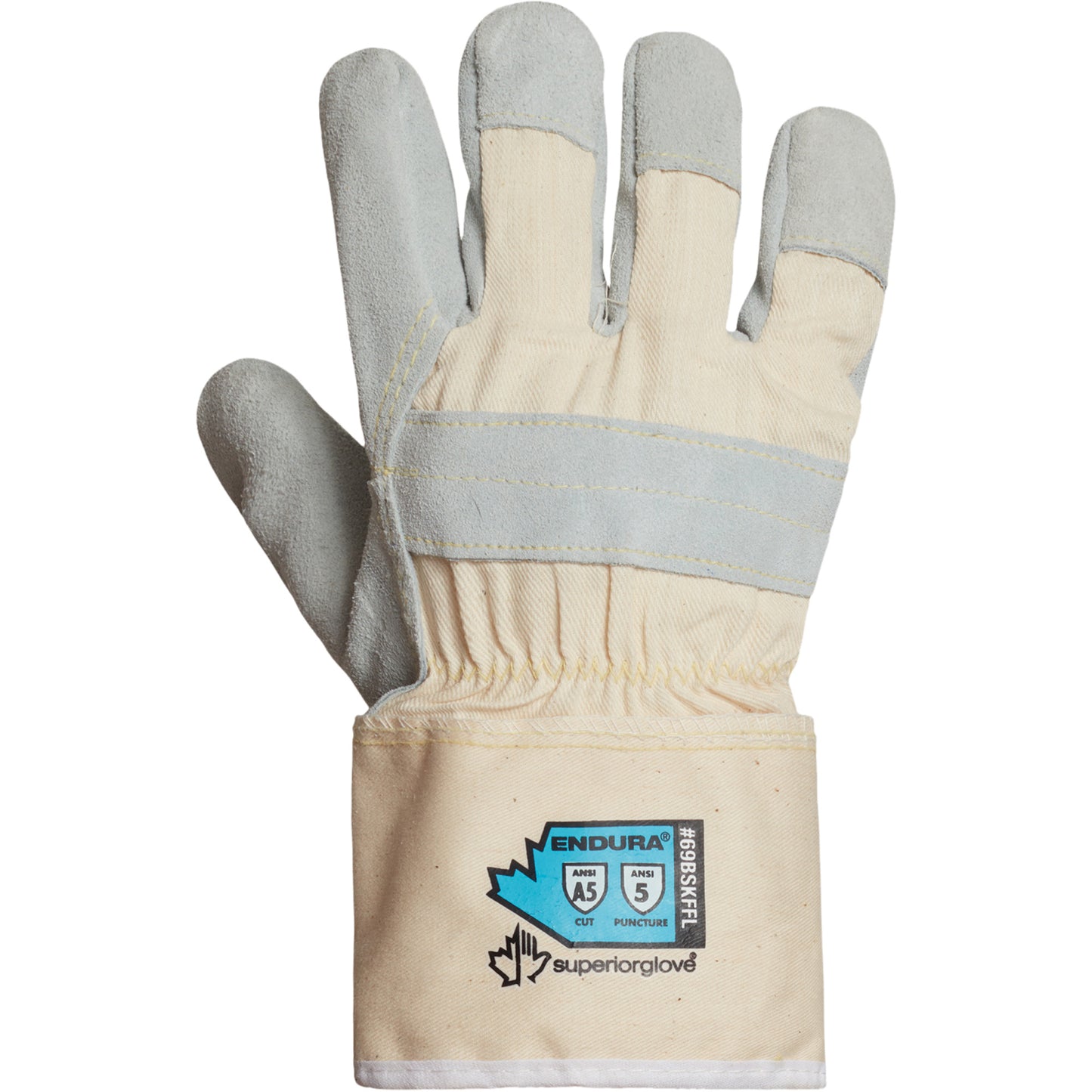 Superior Glove Works Ltd. Endura® Cut-Resistant Gloves, Large, Split Leather Palm