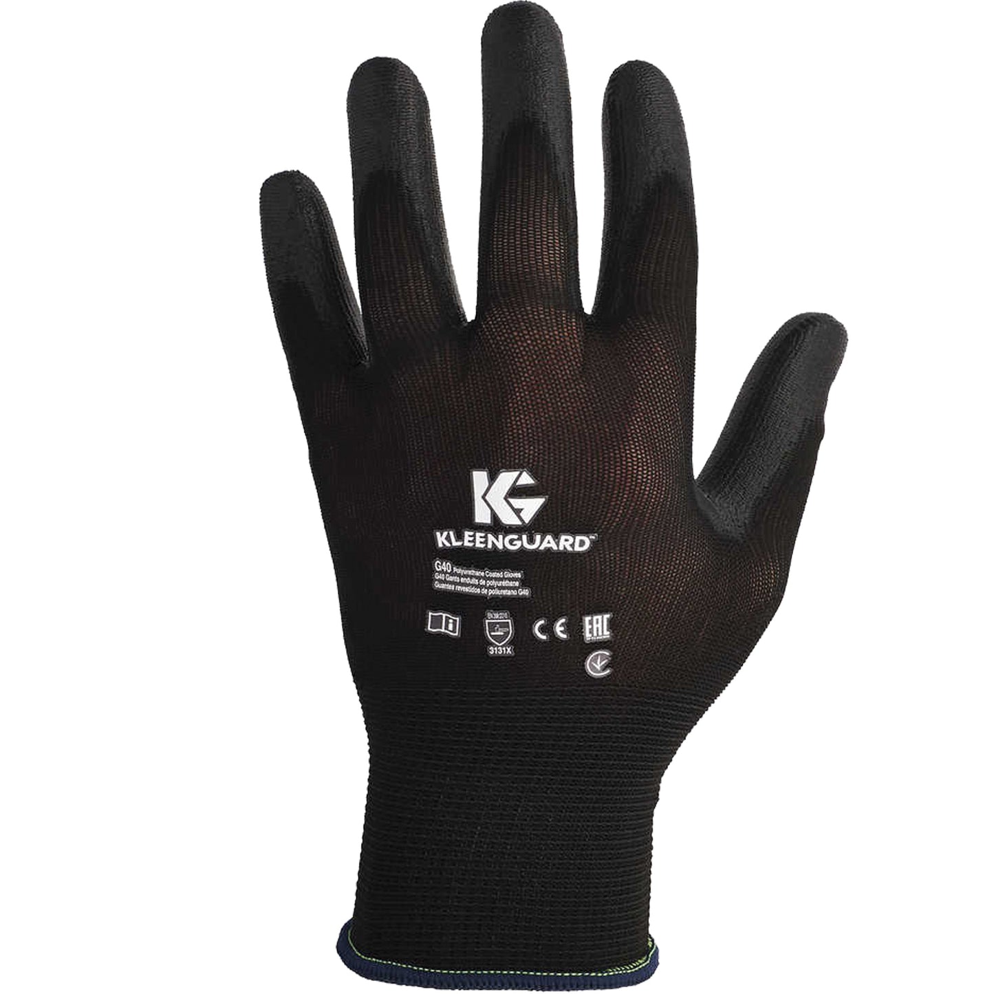 Ansell KleenGuard™ G40 Multi-Purpose Gloves, 6/X-Small, Polyurethane Coating, 15 Gauge, Nylon Shell