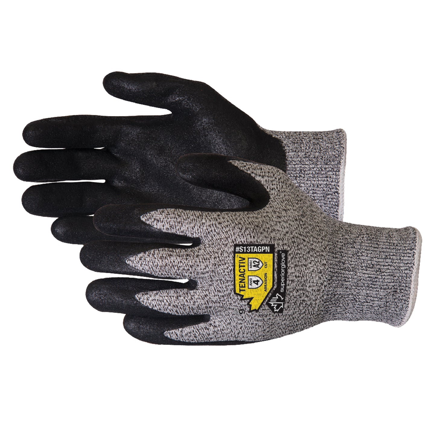 Superior Glove Works Ltd. Cut-Resistant Gloves, Size Medium/8, 13 Gauge, Nitrile Coated, TenActiv™ Shell, ANSI/ISEA 105 Level 2