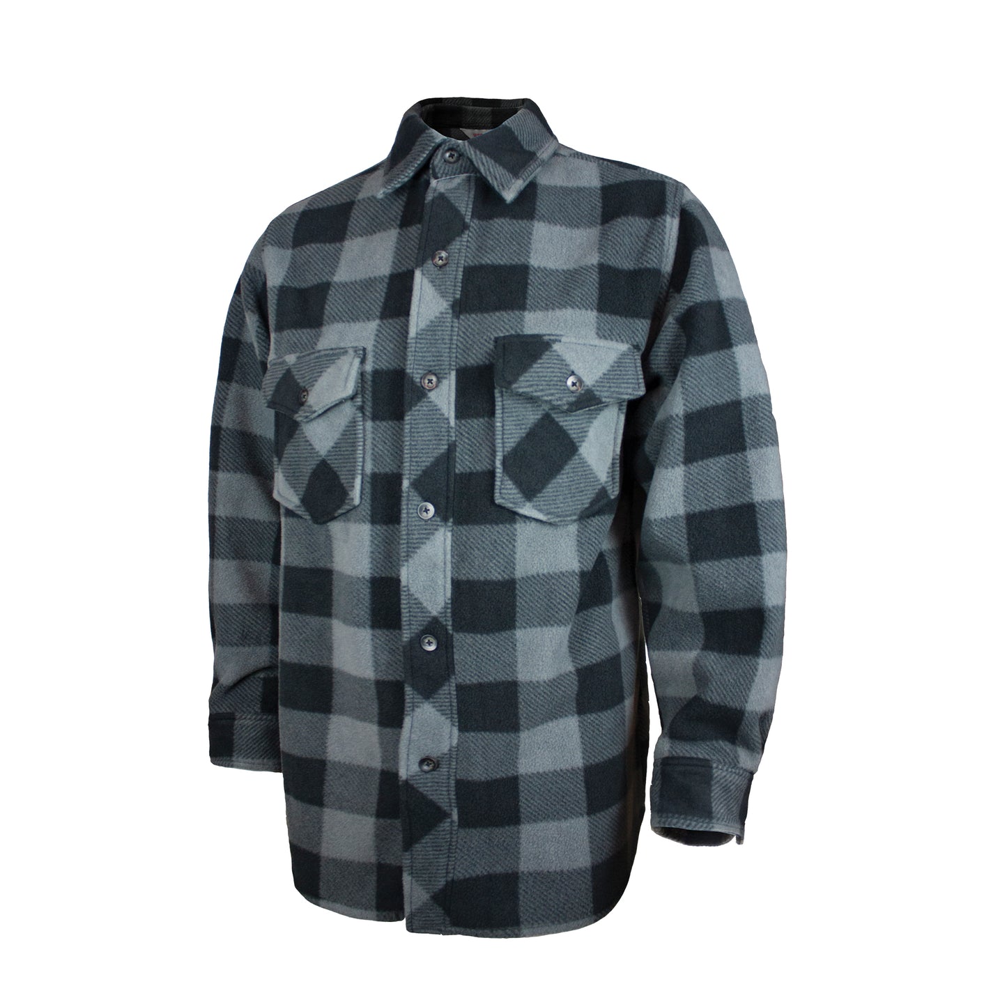 Tough Duck Plaid Solar Fleece Shirt, Men's, 3X-Large, Grey