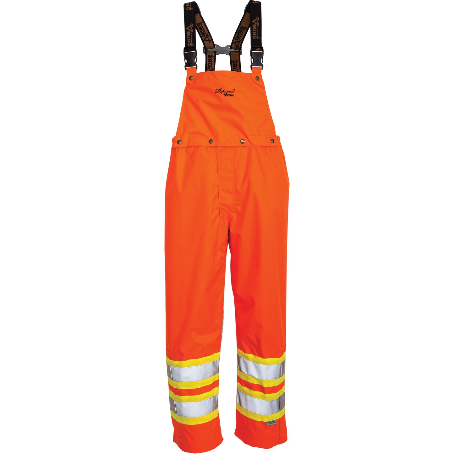 Viking Professional Journeyman Bib Pants, Polyester, 4X-Large, High Visibility Orange