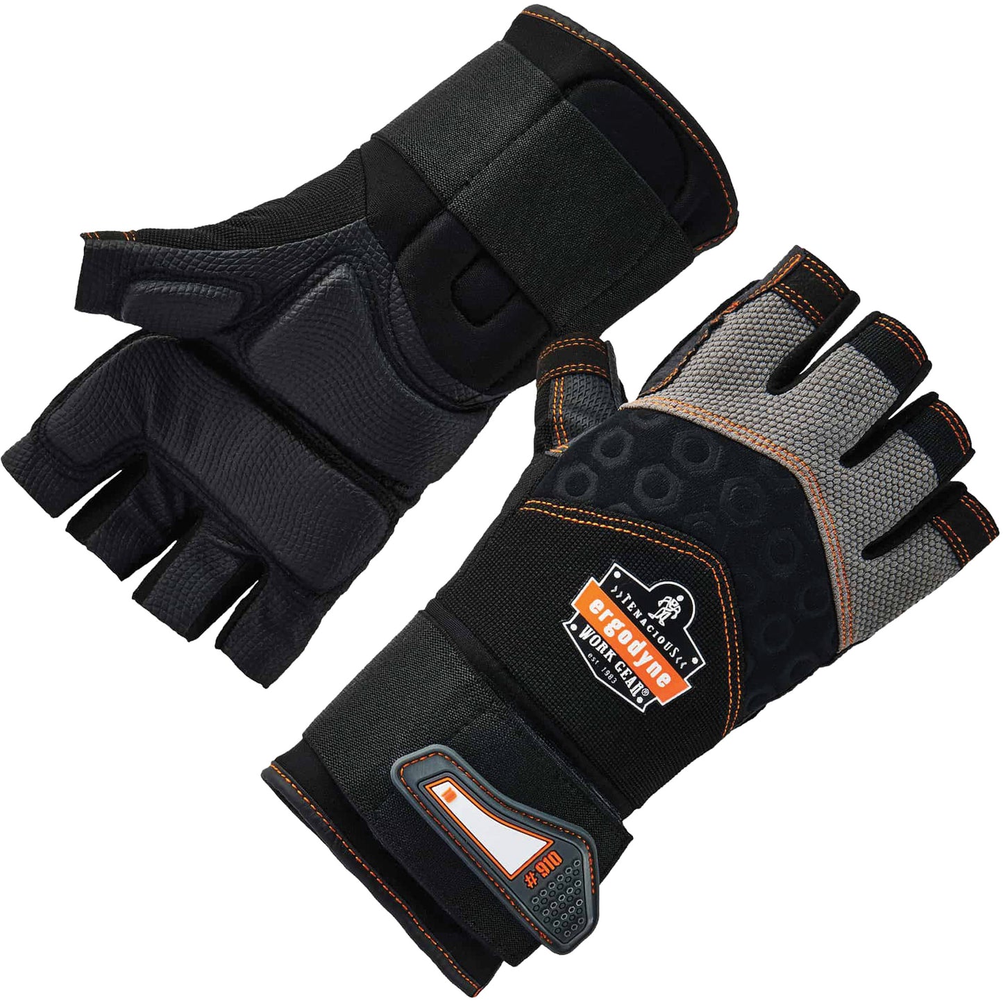 Ergodyne ProFlex® 910 Impact Glove, Small, Synthetic Palm, Hook & Loop Cuff