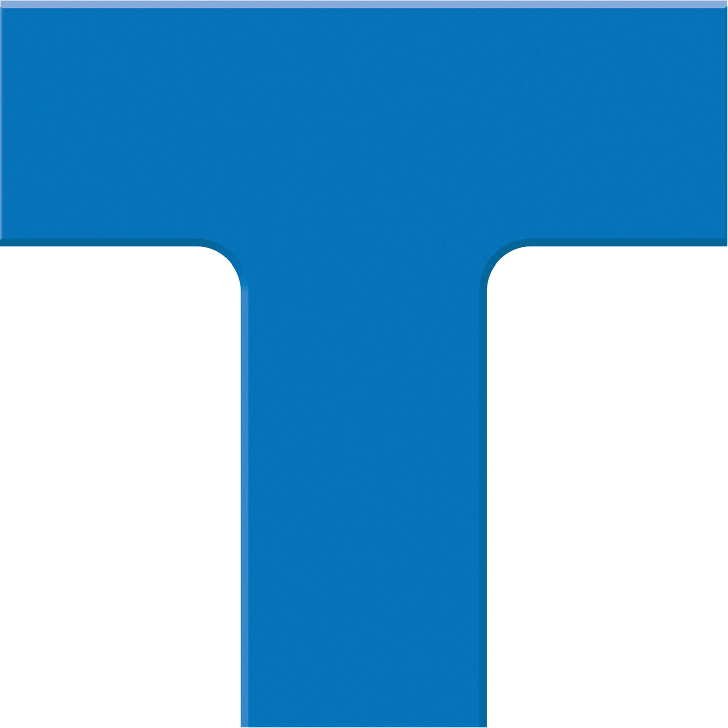 Accuform Signs Tough-Mark™ Heavy-Duty Floor Marking, T, 6" L x 6" W, Blue, Polyethylene