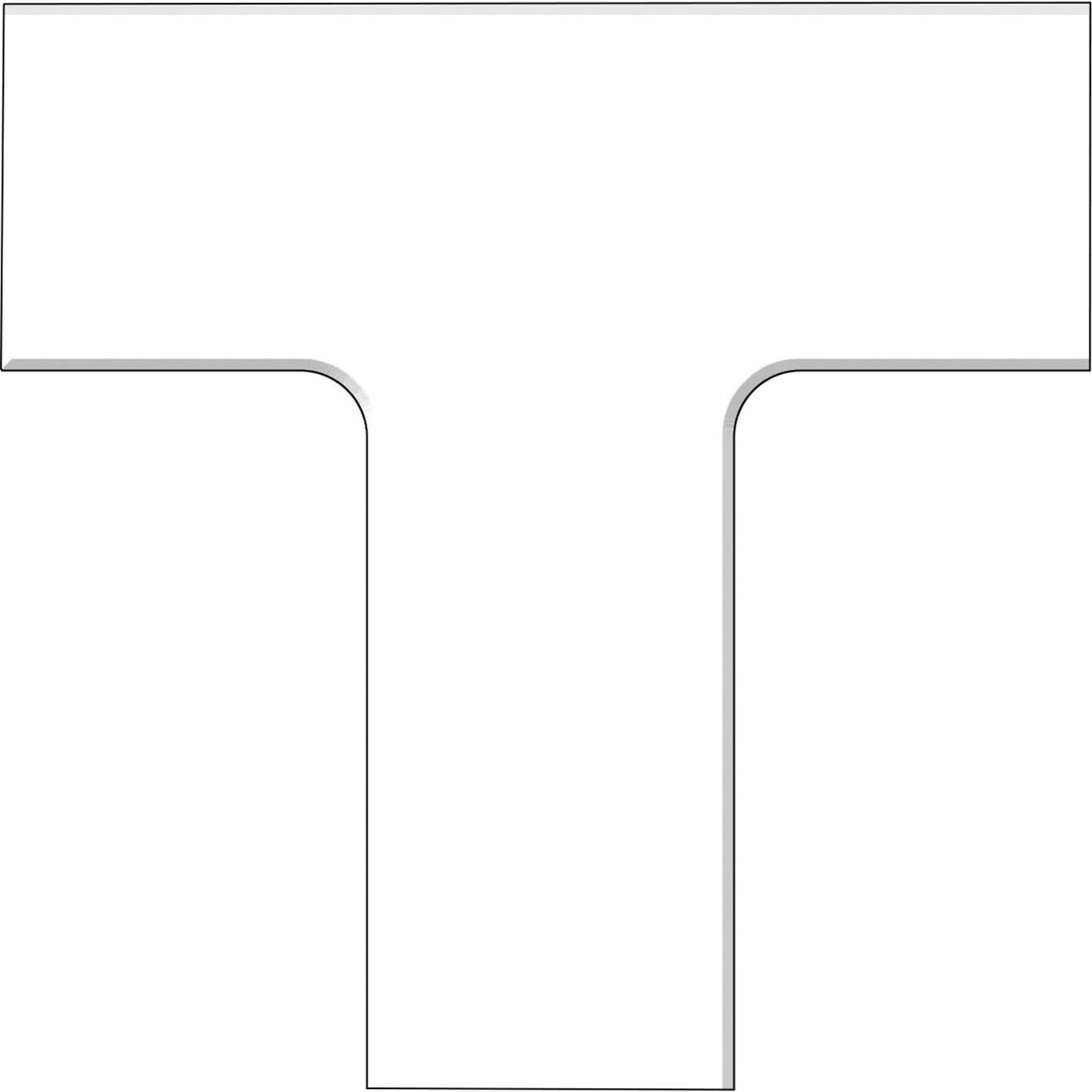 Accuform Signs Tough-Mark™ Heavy-Duty Floor Marking, T, 6" L x 6" W, White, Polyethylene