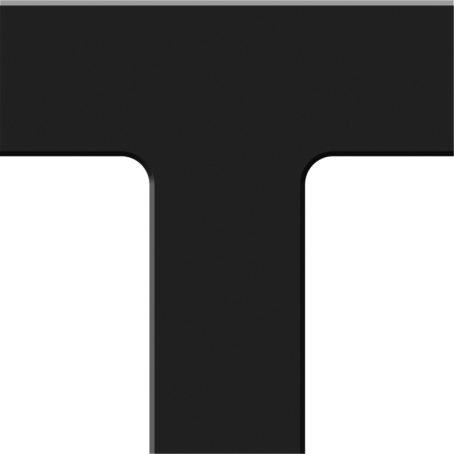Accuform Signs Tough-Mark™ Heavy-Duty Floor Marking, T, 6" L x 6" W, Black, Polyethylene
