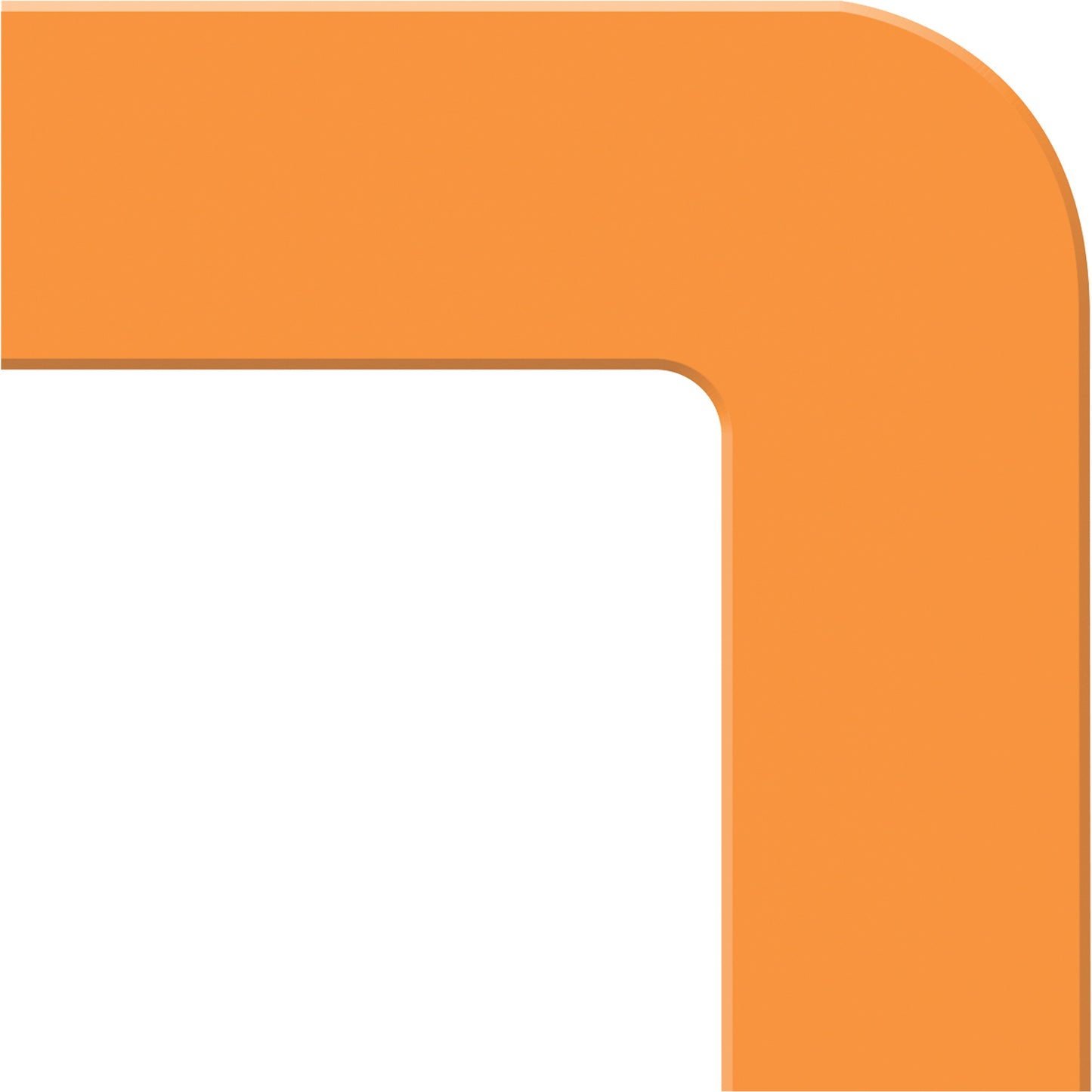 Accuform Signs Tough-Mark™ Heavy-Duty Floor Marking, L, 6" L x 6" W, Orange, Polyethylene