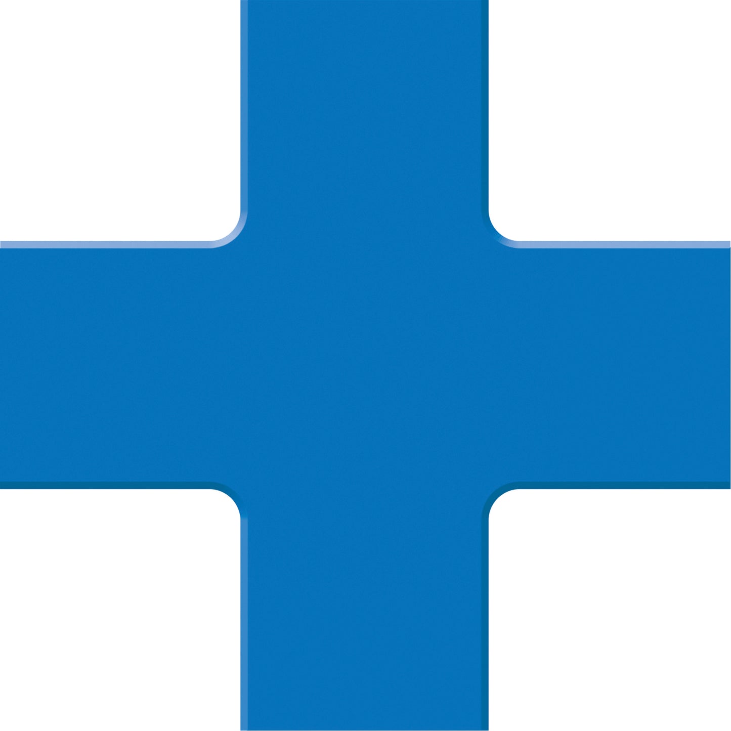 Accuform Signs Tough-Mark™ Heavy-Duty Floor Marking, Cross, 6" L x 6" W, Blue, Polyethylene