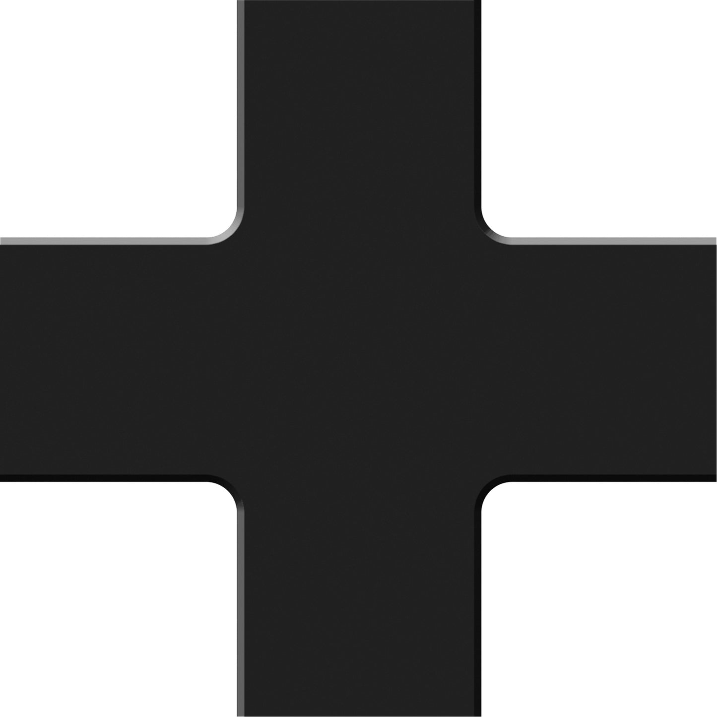 Accuform Signs Tough-Mark™ Heavy-Duty Floor Marking, Cross, 6" L x 6" W, Black, Polyethylene