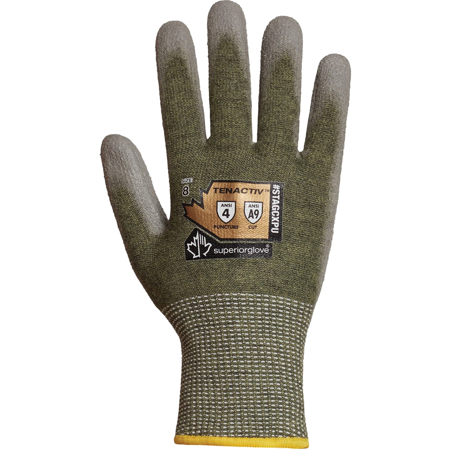 Superior Glove Works Ltd. Extreme-Cut Gloves, Size 11, 13 Gauge, Polyurethane Coated, TenActiv™ Shell, ASTM ANSI Level A9