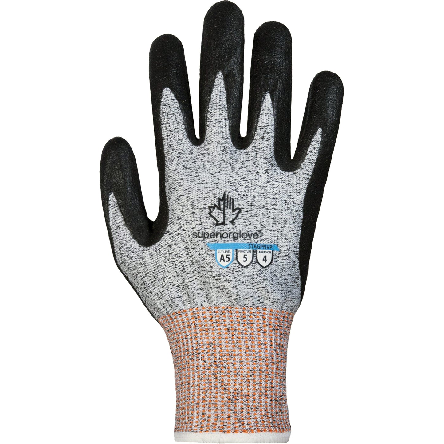 Superior Glove Works Ltd. Cut-Resistant Anti-Vibration Gloves, Size 10, 13 Gauge, Nitrile Coated, TenActiv™ Shell, ASTM ANSI Level A4