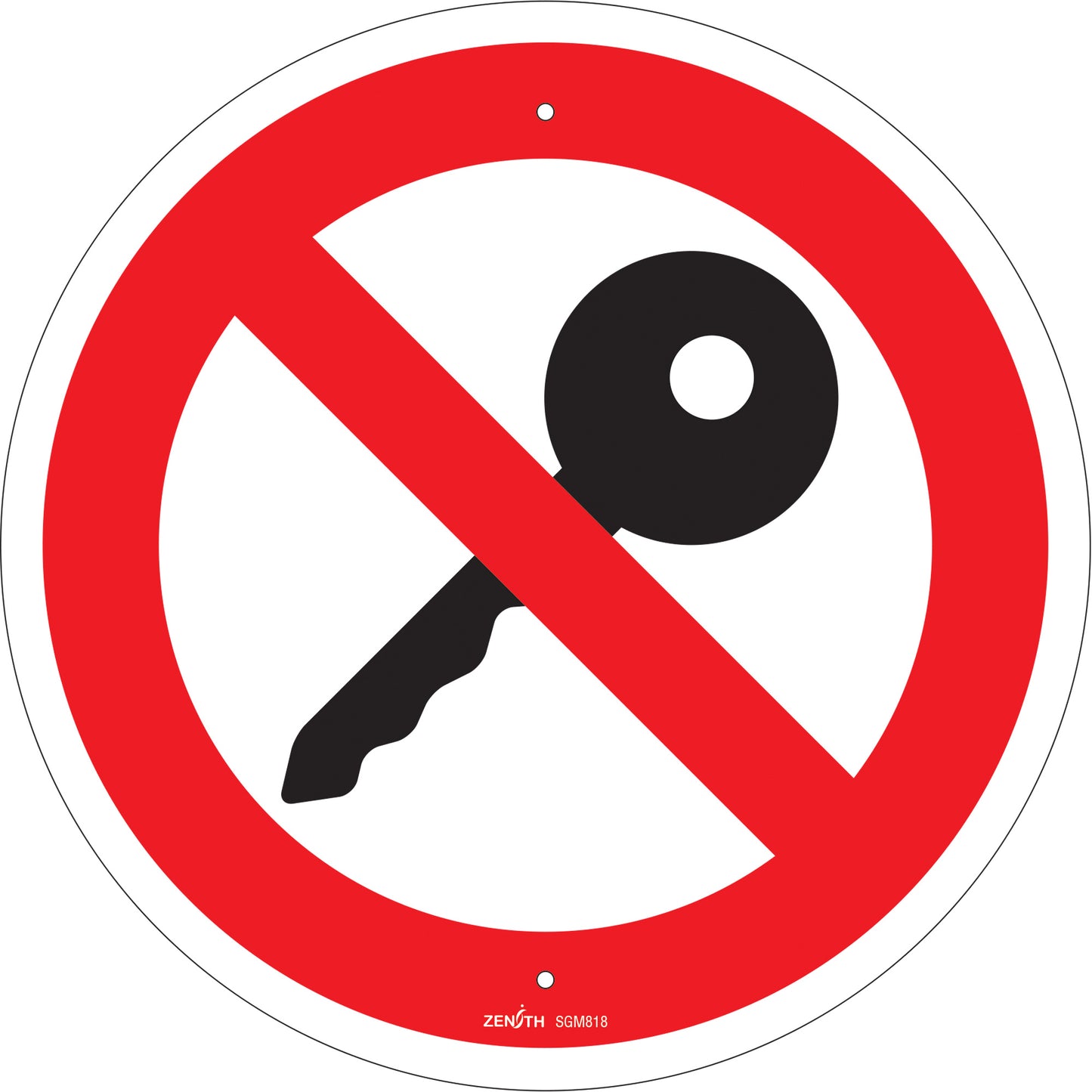 Zenith Safety Products Turn Off Engine CSA Standard Safety Sign, 12" x 12", Plastic, Pictogram