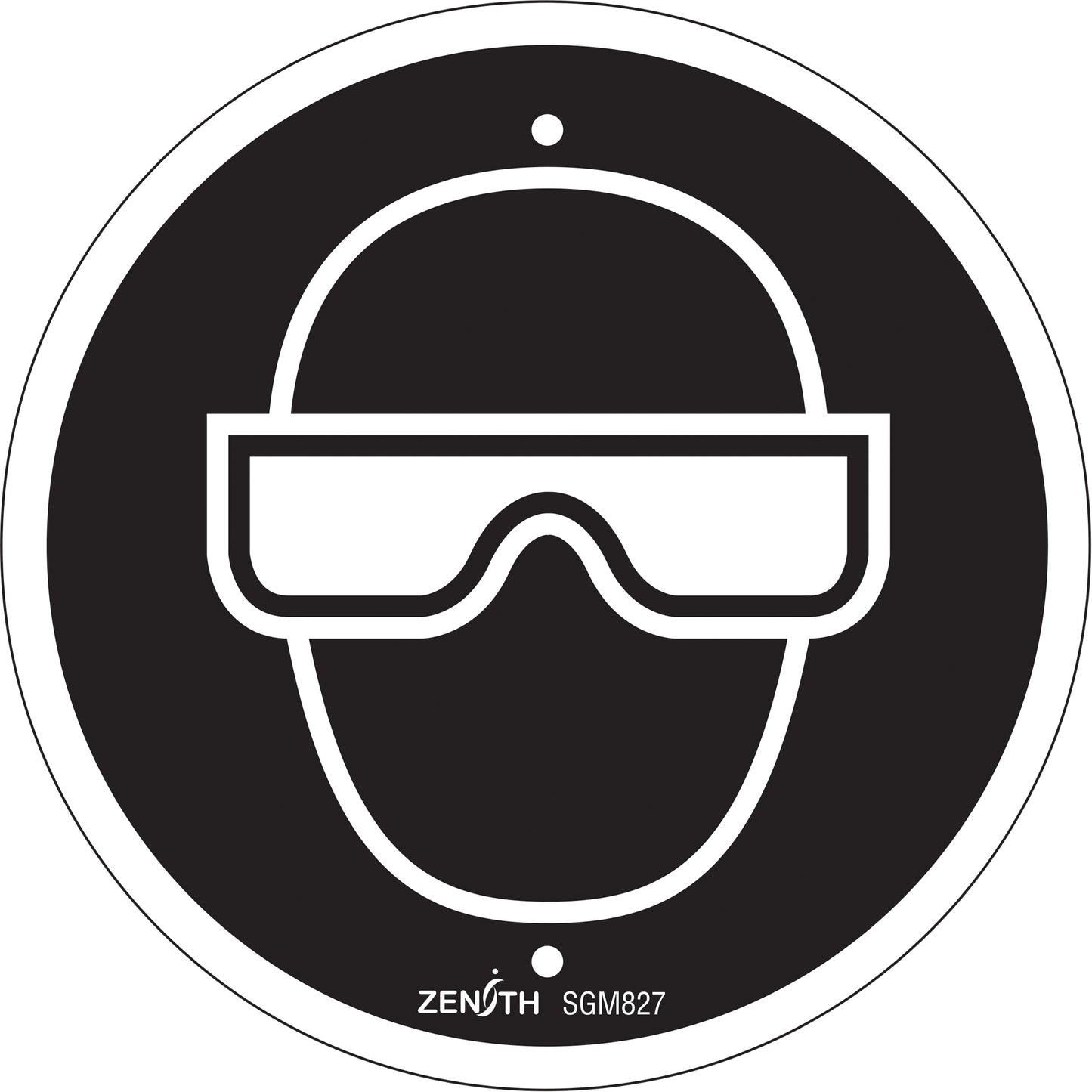 Zenith Safety Products Eye Protection Required CSA Standard Safety Sign, 6" x 6", Plastic, Pictogram