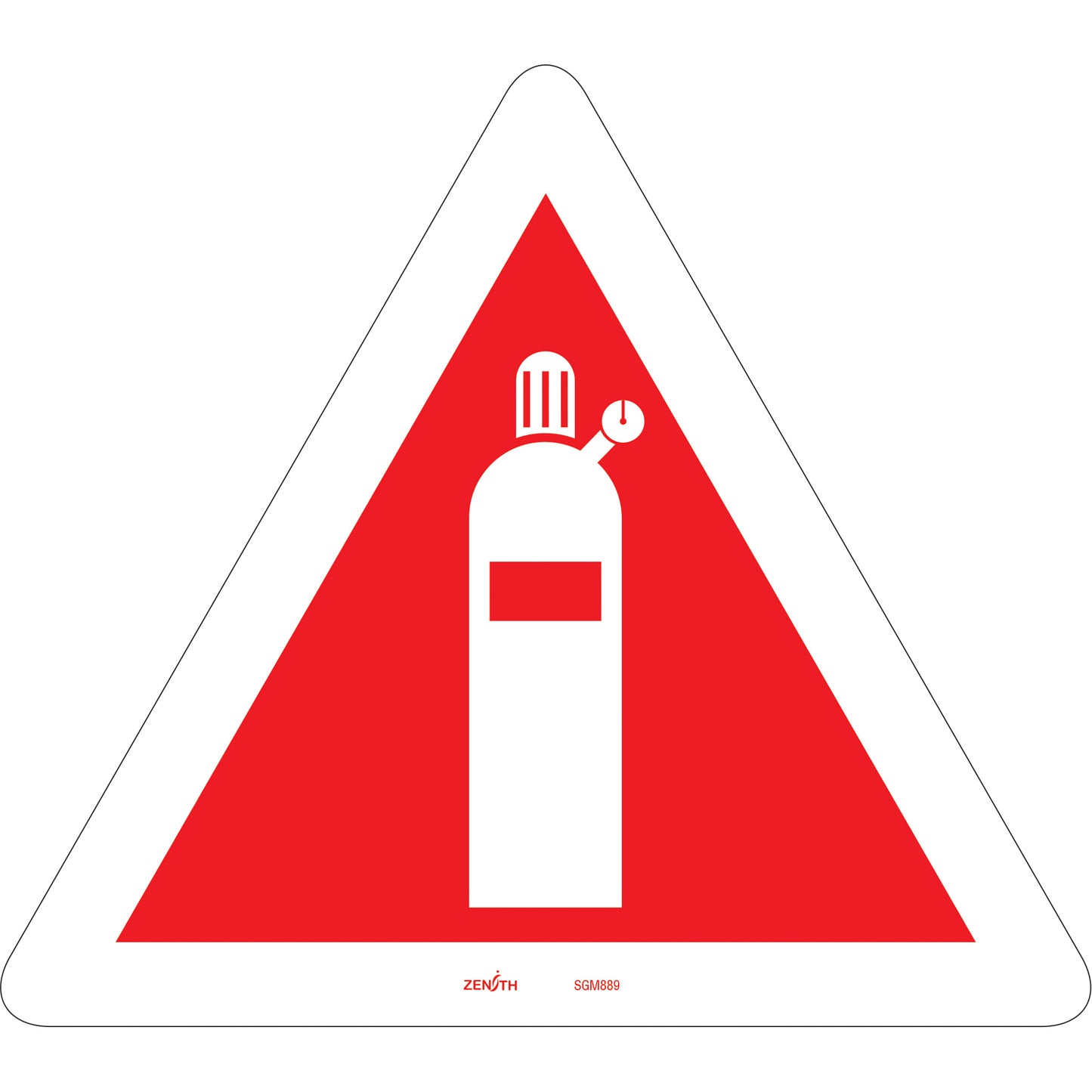 Zenith Safety Products Compressed Gas CSA Standard Safety Sign, 12" x 12", Vinyl, Pictogram