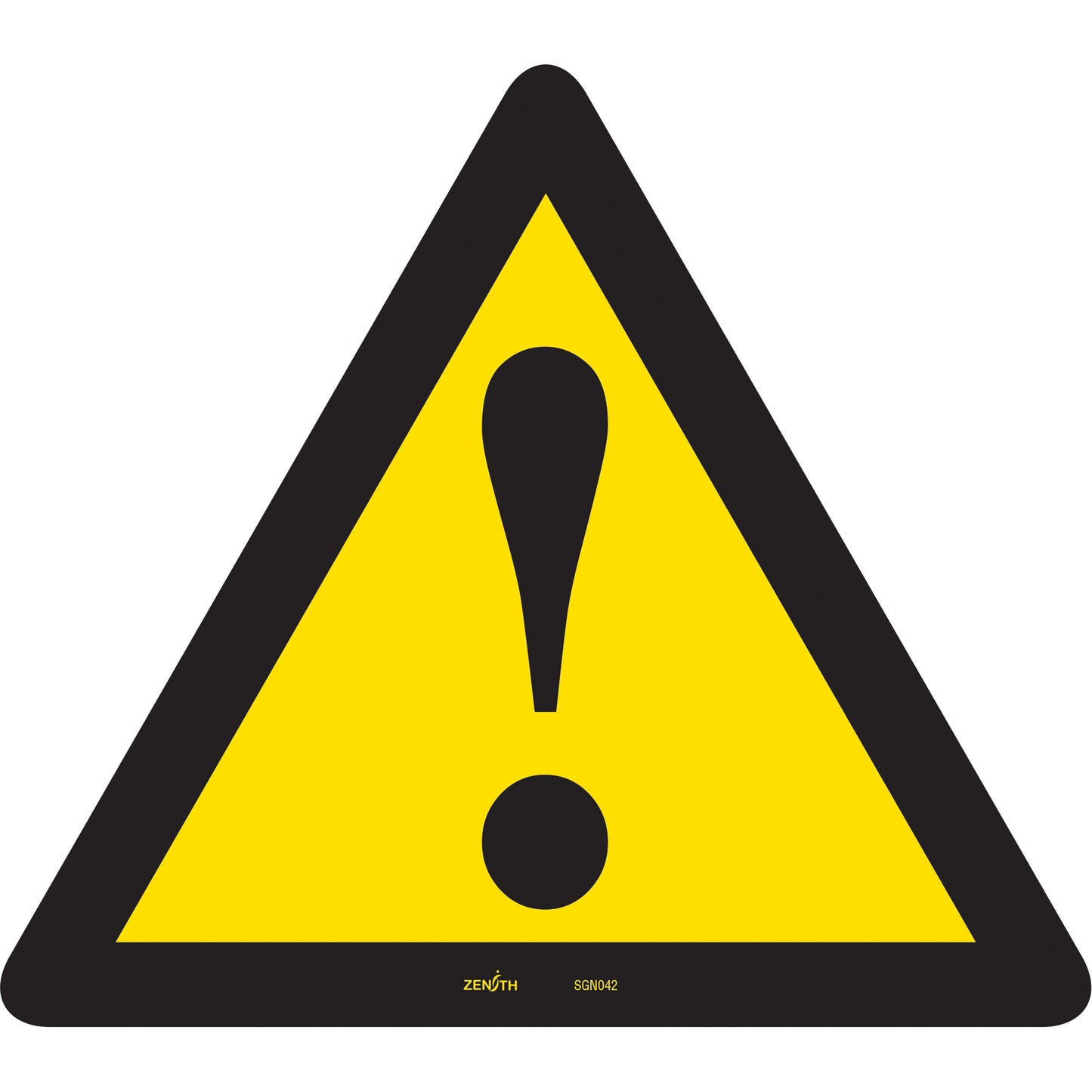 Zenith Safety Products General Warning CSA Standard Safety Sign, 12" x 12", Vinyl, Pictogram