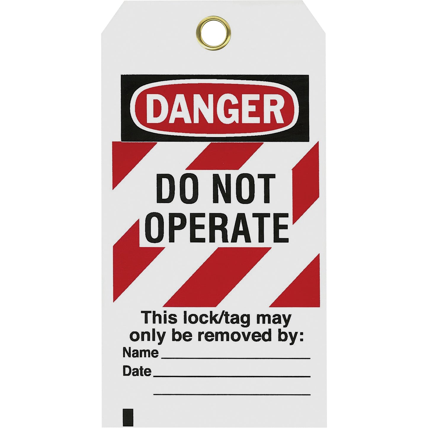 Brady "Do Not Operate" Safety Tags, Polyester, 3" W x 5-3/4" H, English