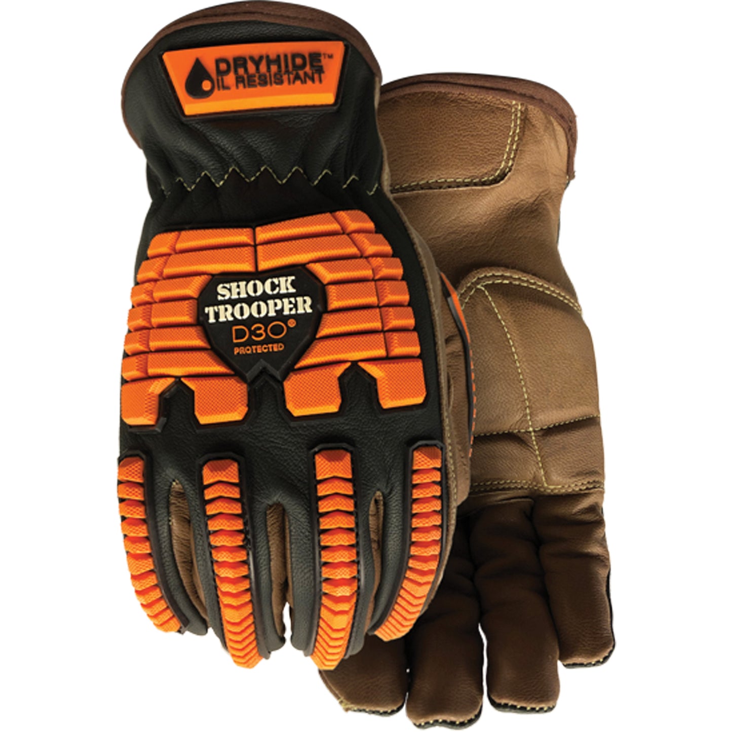 Watson Gloves 5785 Shock Trooper Gloves, 3X-Large, Goatskin Palm, Slip-On Cuff