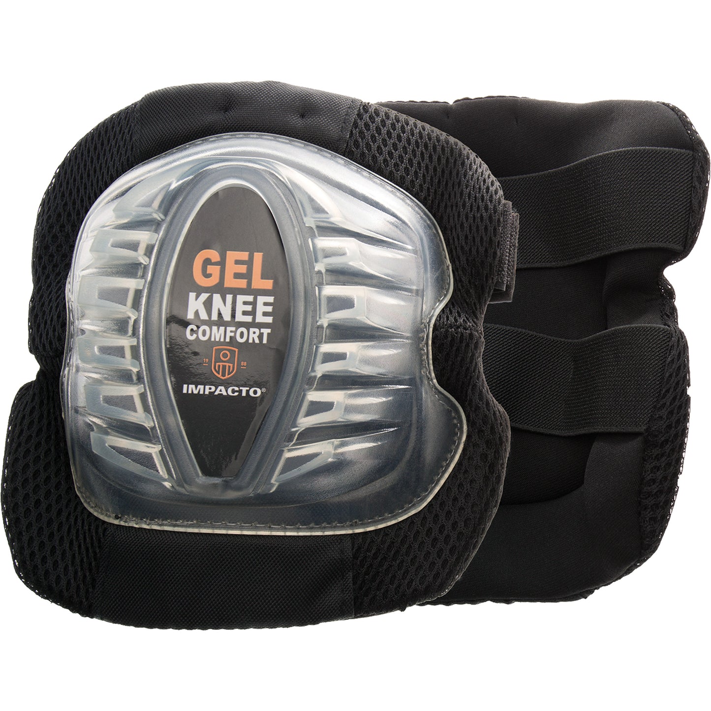Impacto All-Terrain Knee Pads, Hook and Loop Style, Plastic Caps, Gel Pads