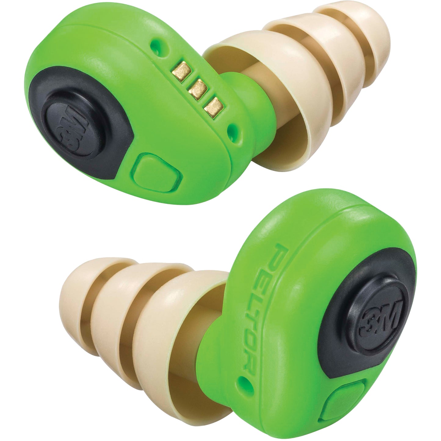 3M Peltor™ Electronic Earplugs, Uncorded, Pair - Plastic Case, 23 dB NRR, Large/Medium/Small