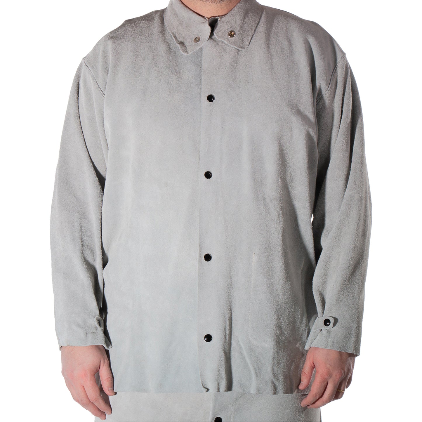 Natpro Cowhide Split Leather Welding Jacket, Leather, Small, Grey