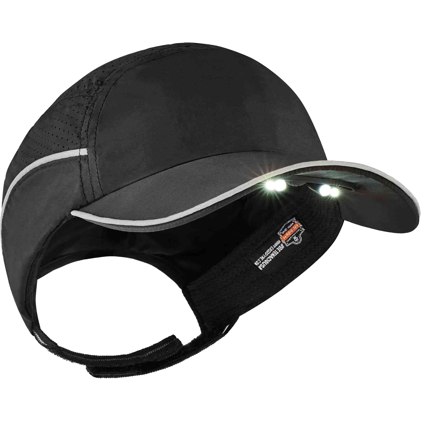 Ergodyne Skullerz® 8965 Lightweight Bump Cap Hat with LED Lighting, Black
