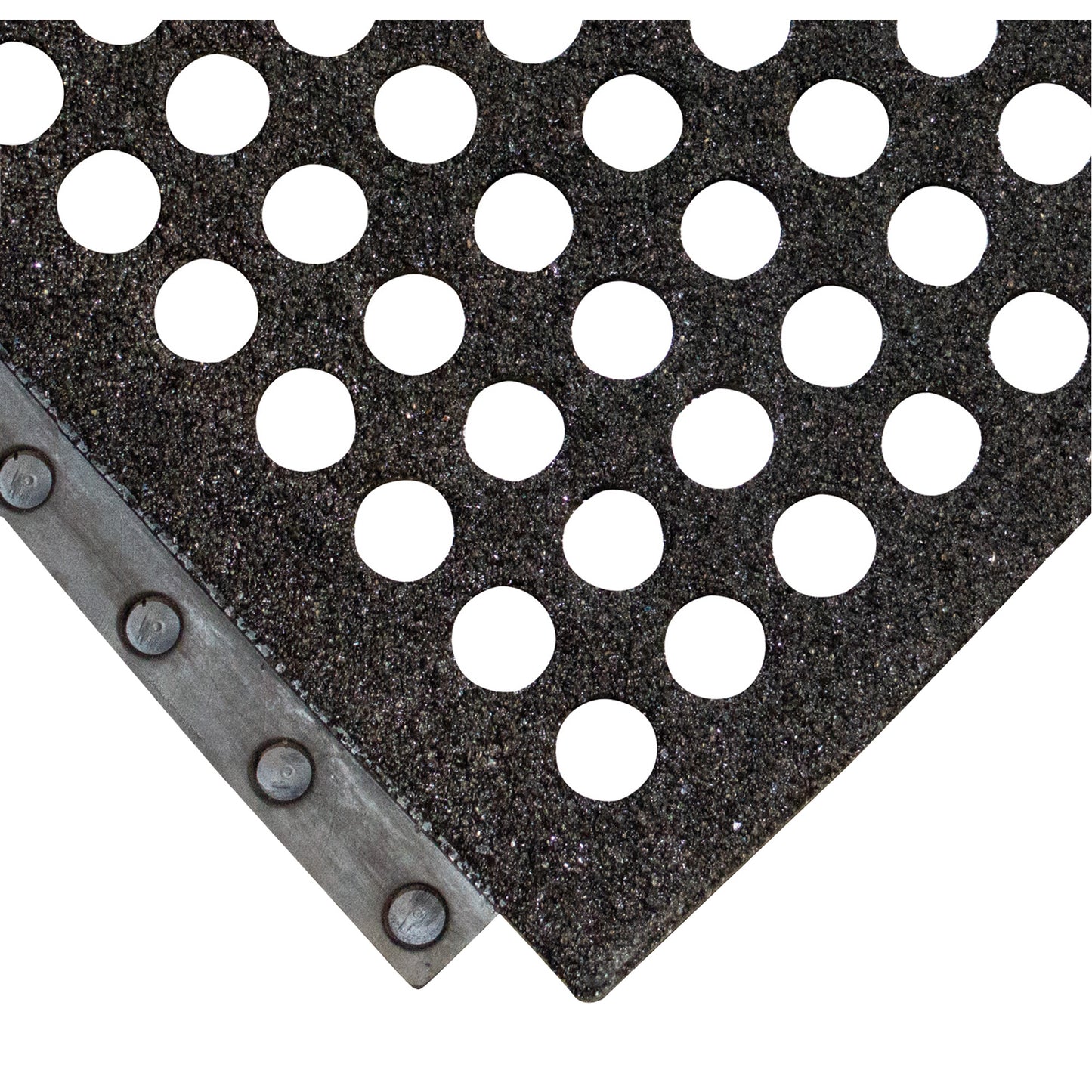 Wearwell 24/Seven® Locksafe® Anti-Fatigue Mat, Honeycomb, 3' x 3' x 5/8", Black, Natural Rubber