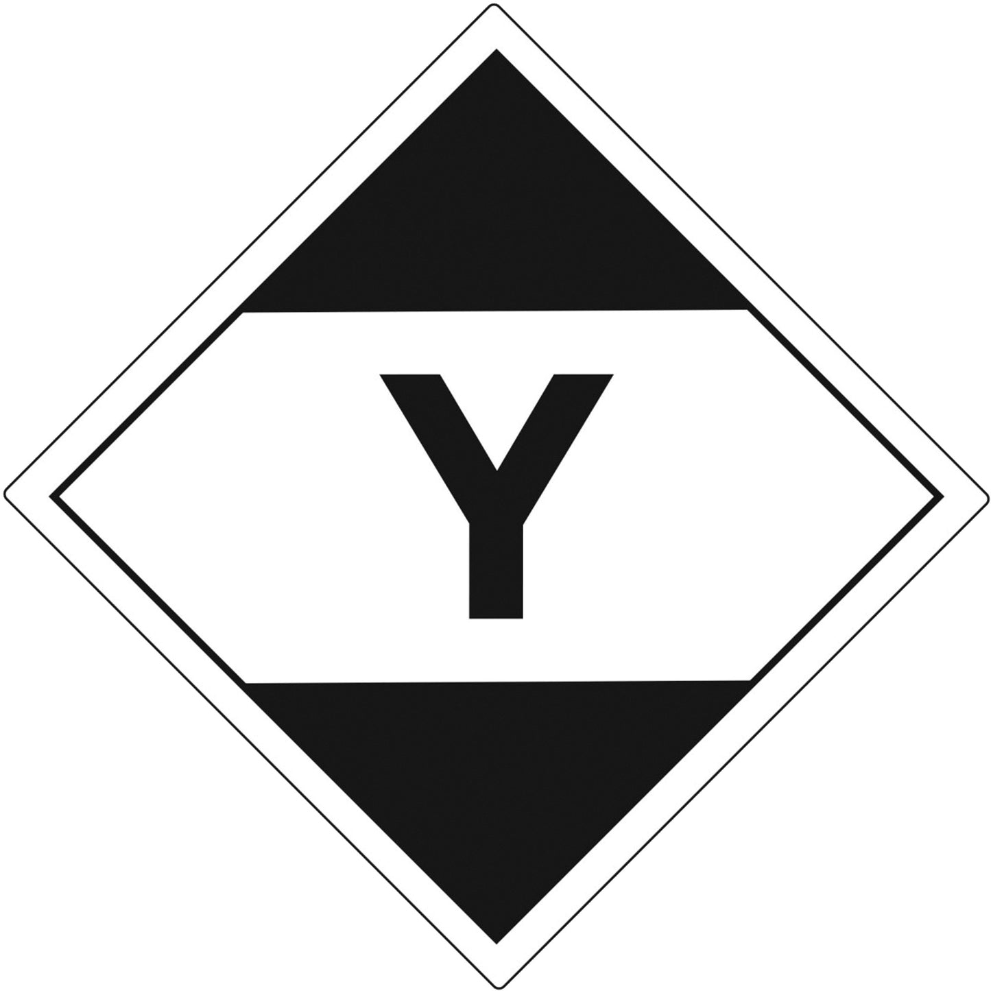 "Y" Limited Quantity Air Shipping Labels, 4" L x 4" W, Black on White