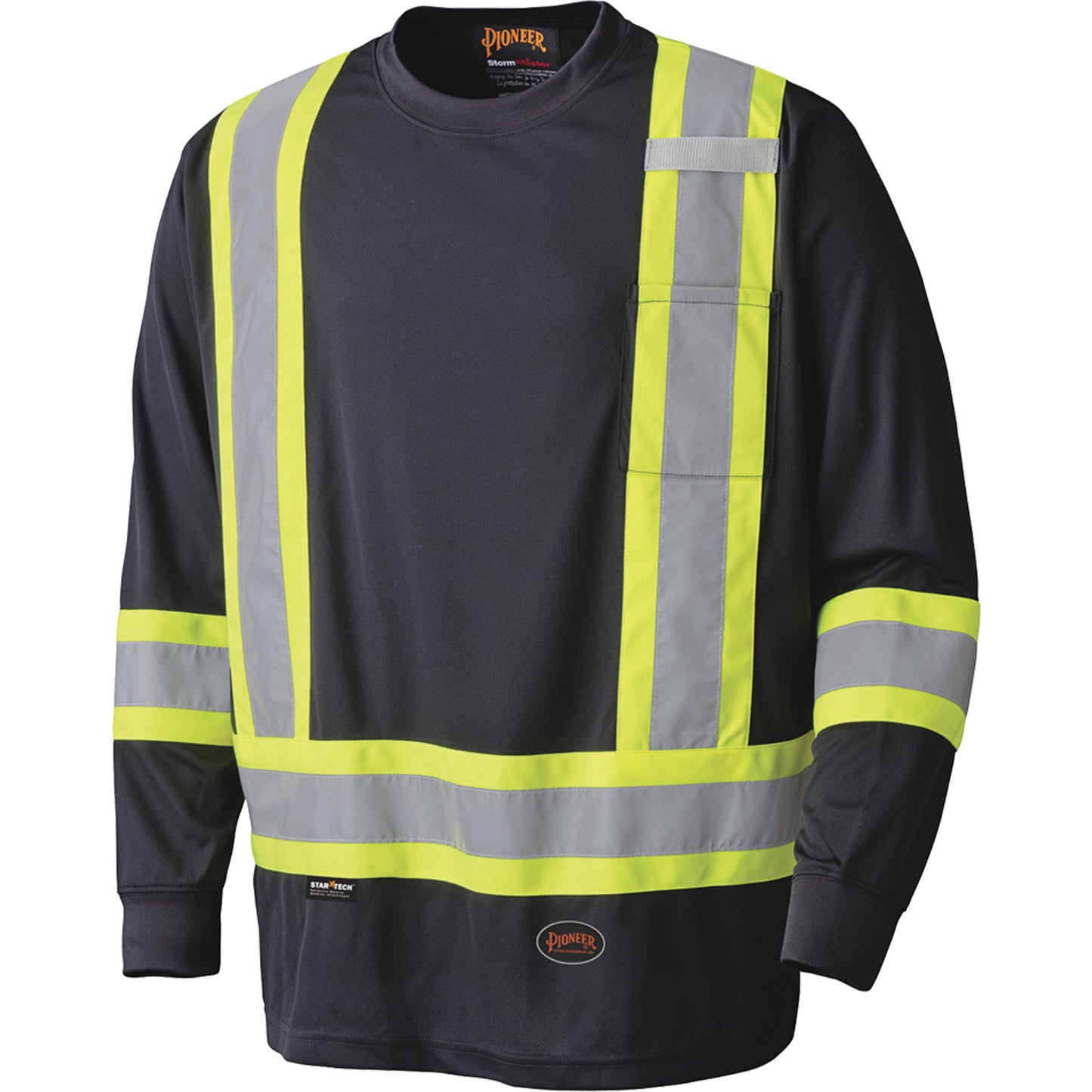 Pioneer 6997 Long Sleeved Safety Shirt, Polyester, 2X-Large, Black