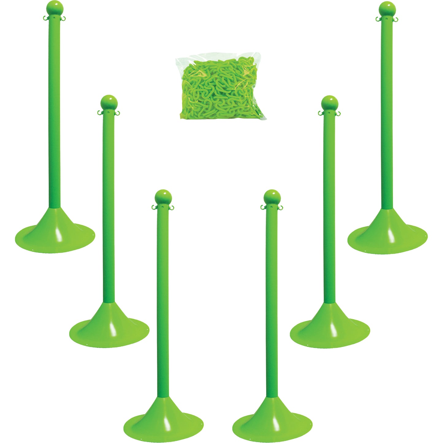 Mr. Chain Light-Duty Stanchion & Chain Kit, 41" High, Green