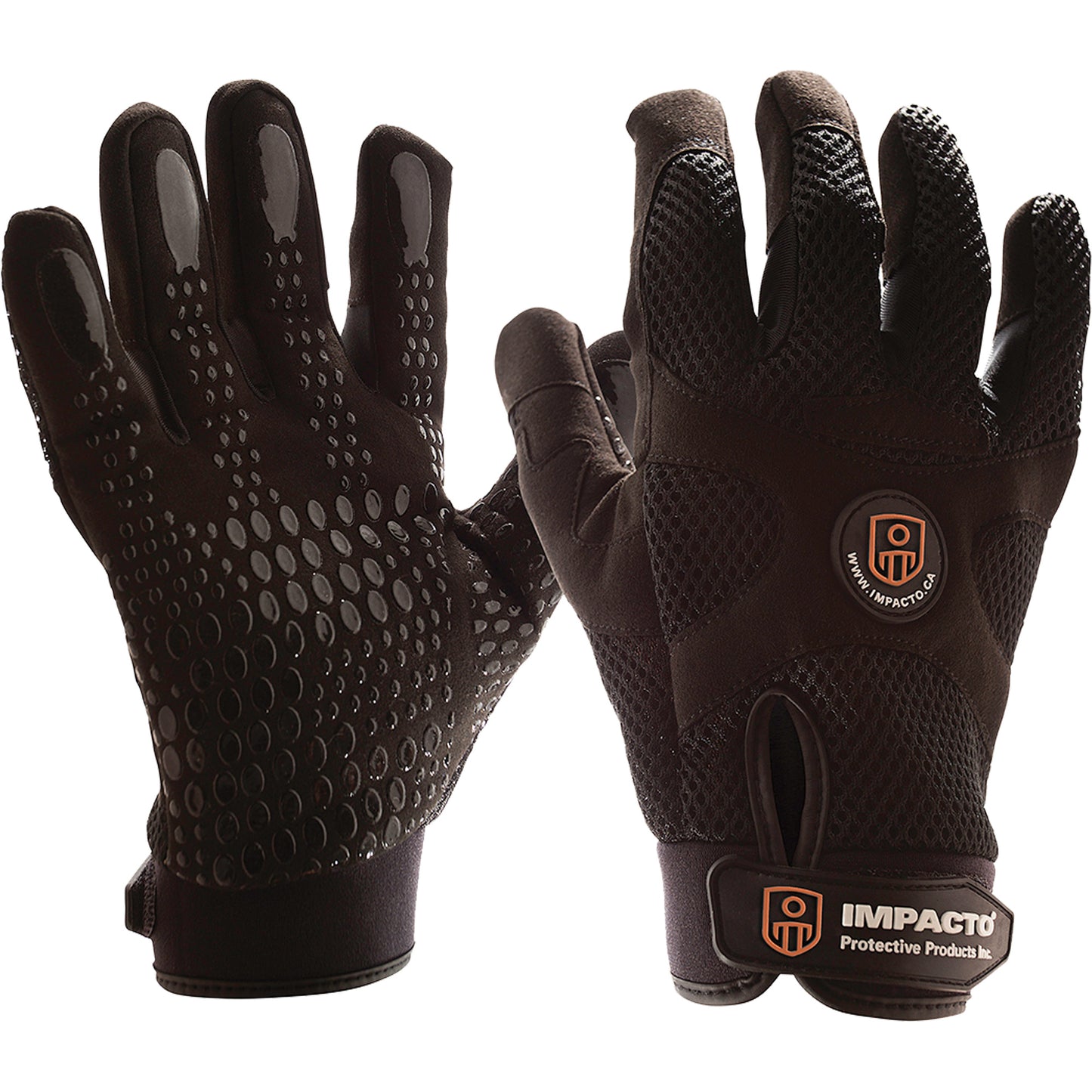 Impacto Air Glove® Mechanics Style Anti-Vibration Gloves, Size Small, Synthetic Palm