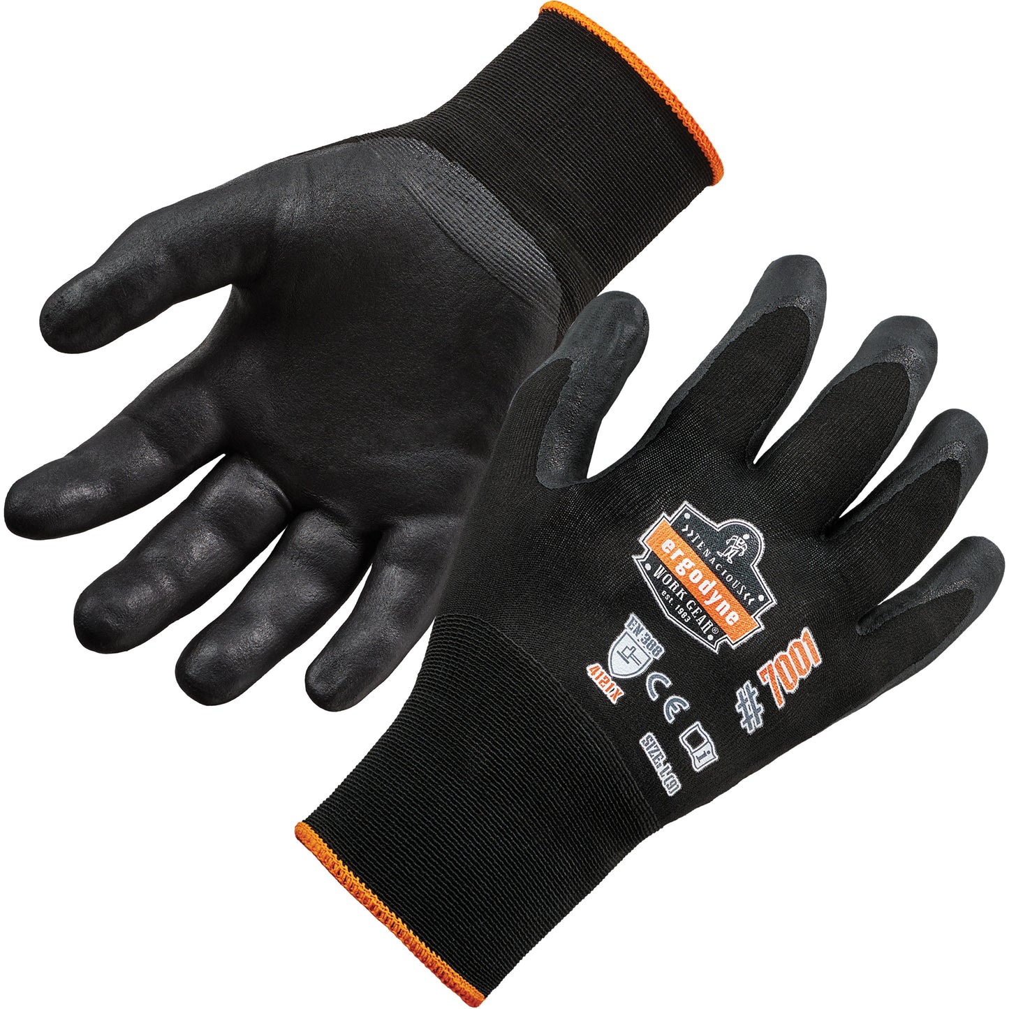 Ergodyne ProFlex® DSX™ Dry Grip Coated Gloves, Medium, Nitrile Coating, 18 Gauge, Nylon/Spandex Shell