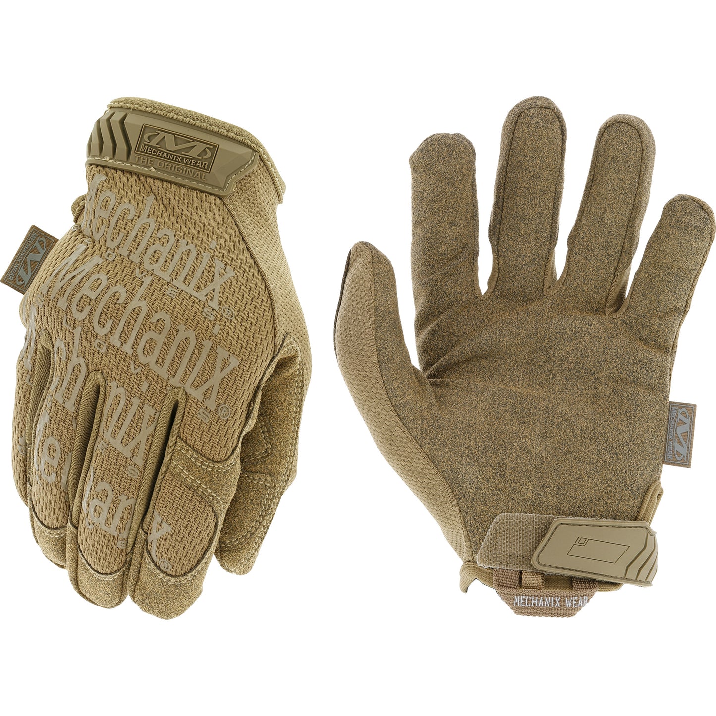 Mechanix Wear The Original® Coyote Work Gloves, Synthetic Palm, Size 8