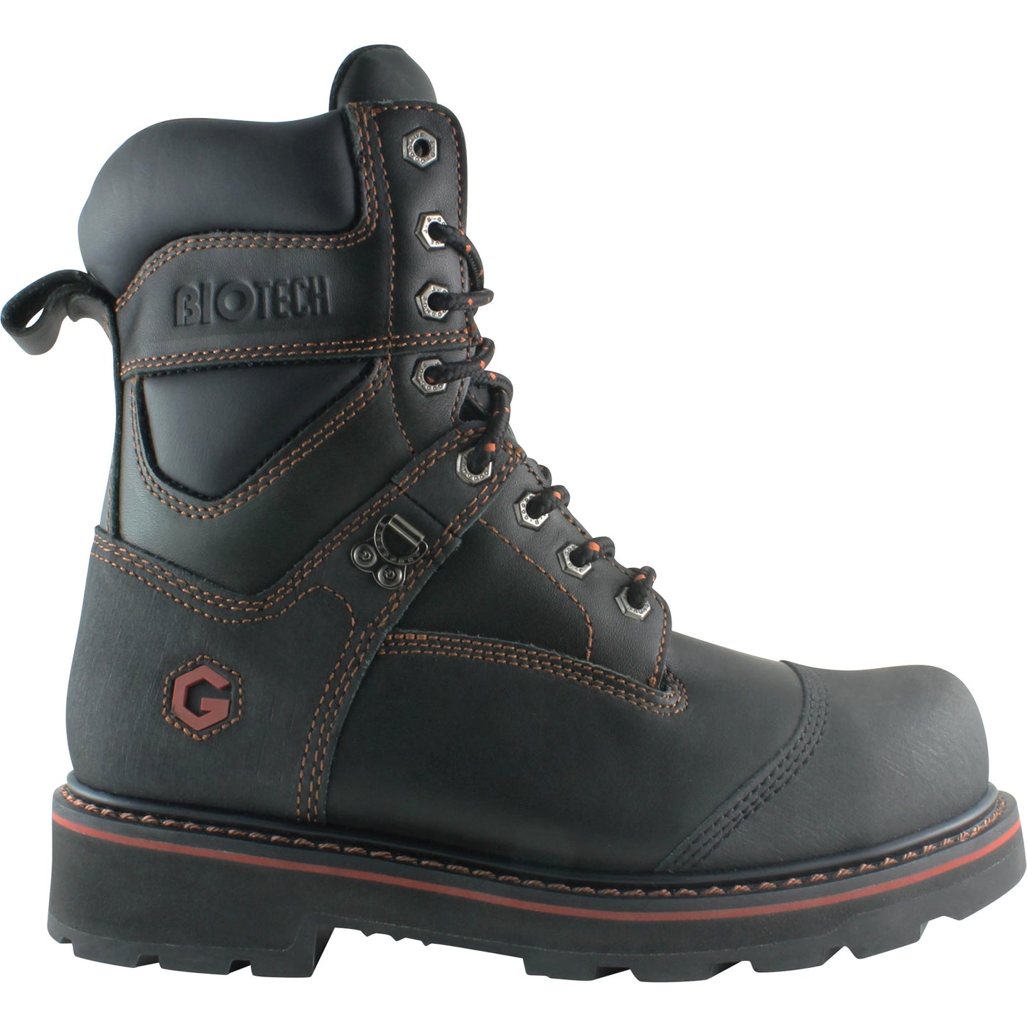 JB Goodhue Bionic2 Work Boots, Leather, Steel Toe, Size 9-1/2