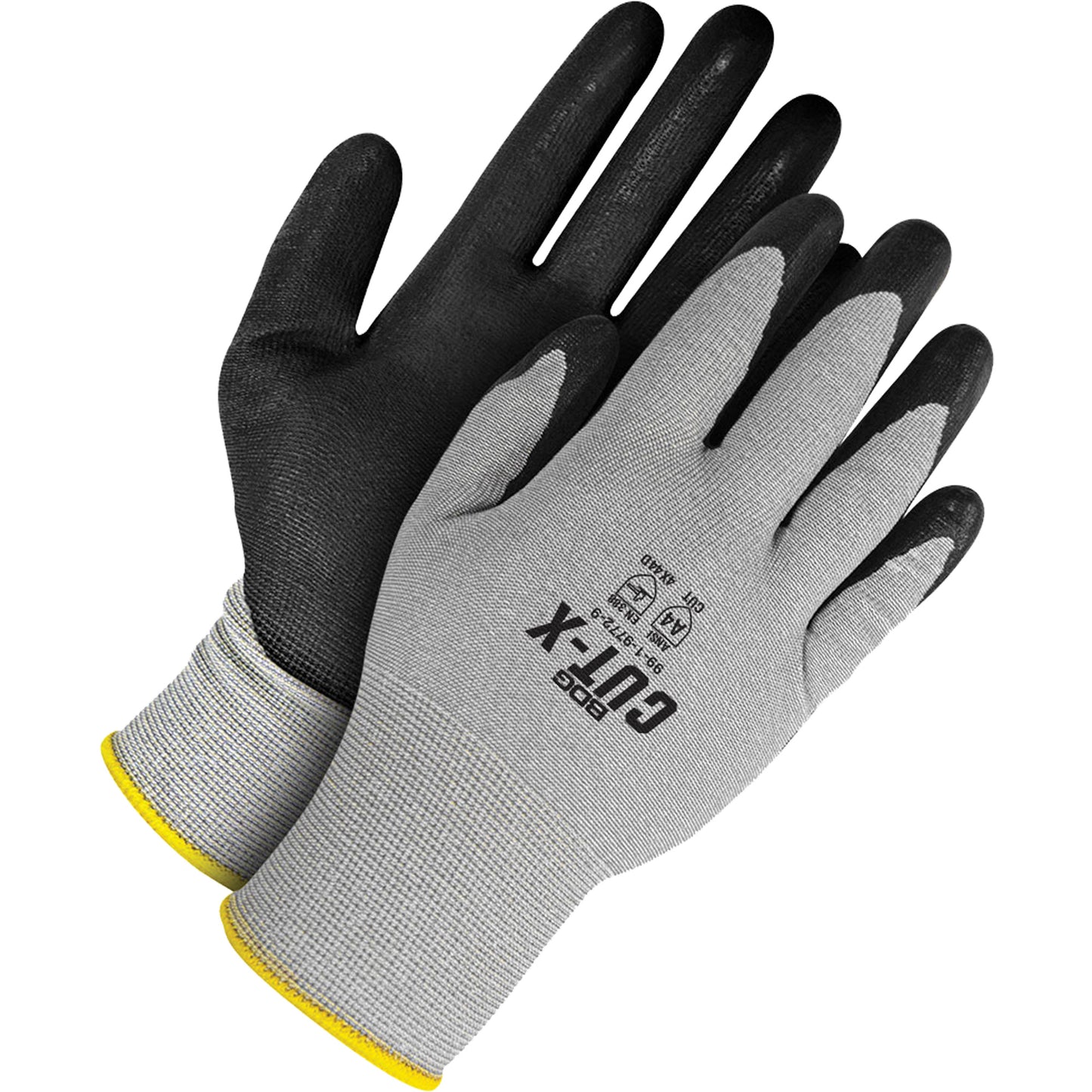 Bob Dale Gloves Cut-X™ Cut Resistant Gloves, Size 6, 18 Gauge, Foam Nitrile Coated, Fibreglass/HPPE Shell, ASTM ANSI Level A4/EN 388 Level D