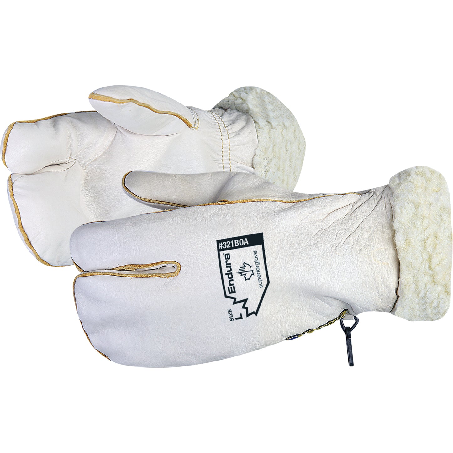 Superior Glove Works Ltd. Endura® Cowgrain Winter Mitt with Acrylic-Pile Lining, Size Large, Mitt