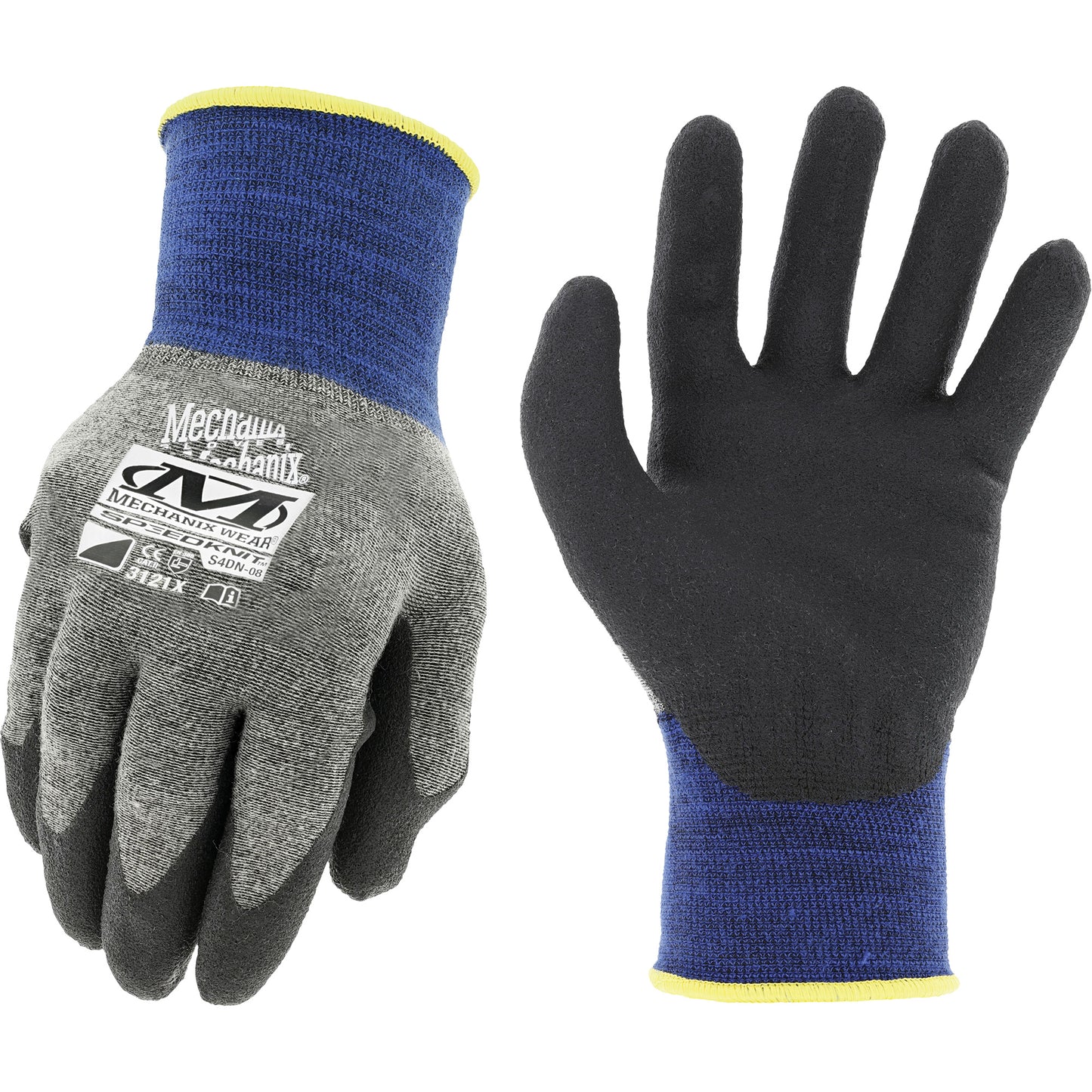 Mechanix Wear SpeedKnit™ Insulated Gloves, Size Small/7, 15 Gauge, Bi-Polymer Coated, Nylon/Acrylic Shell, EN 388 Level 1