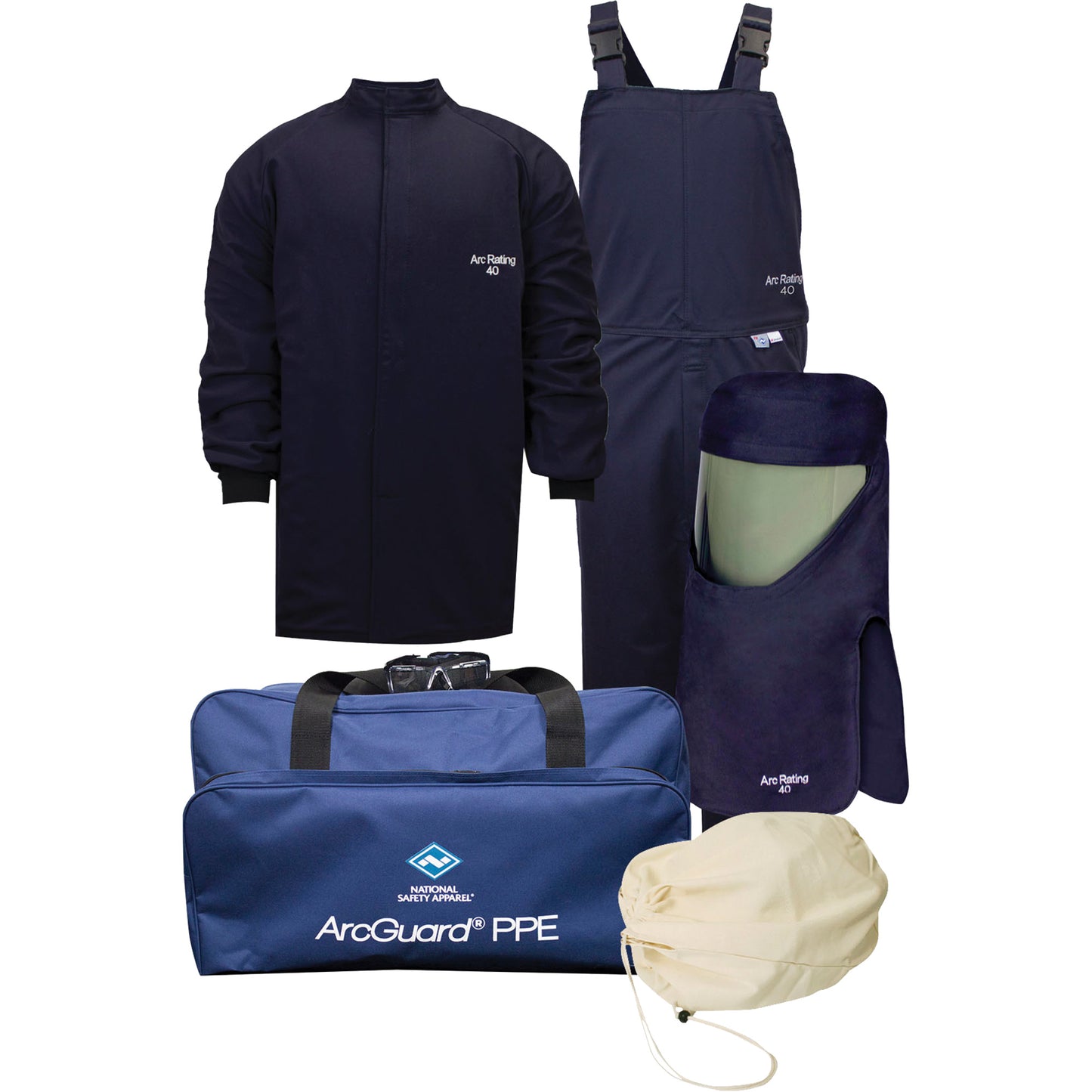 Enespro Arcguard Revolite Arc Flash Kit with Lift Front Hood, PPE Category Level 4, 40 cal/cm² Arc Rating