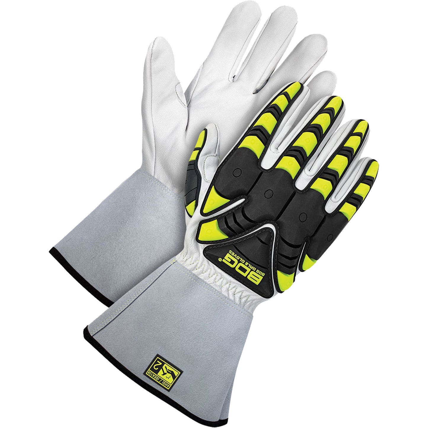 Bob Dale Gloves Deny™ Impact Resistant Gloves, 2X-Large, Goatskin Palm, Gauntlet Cuff