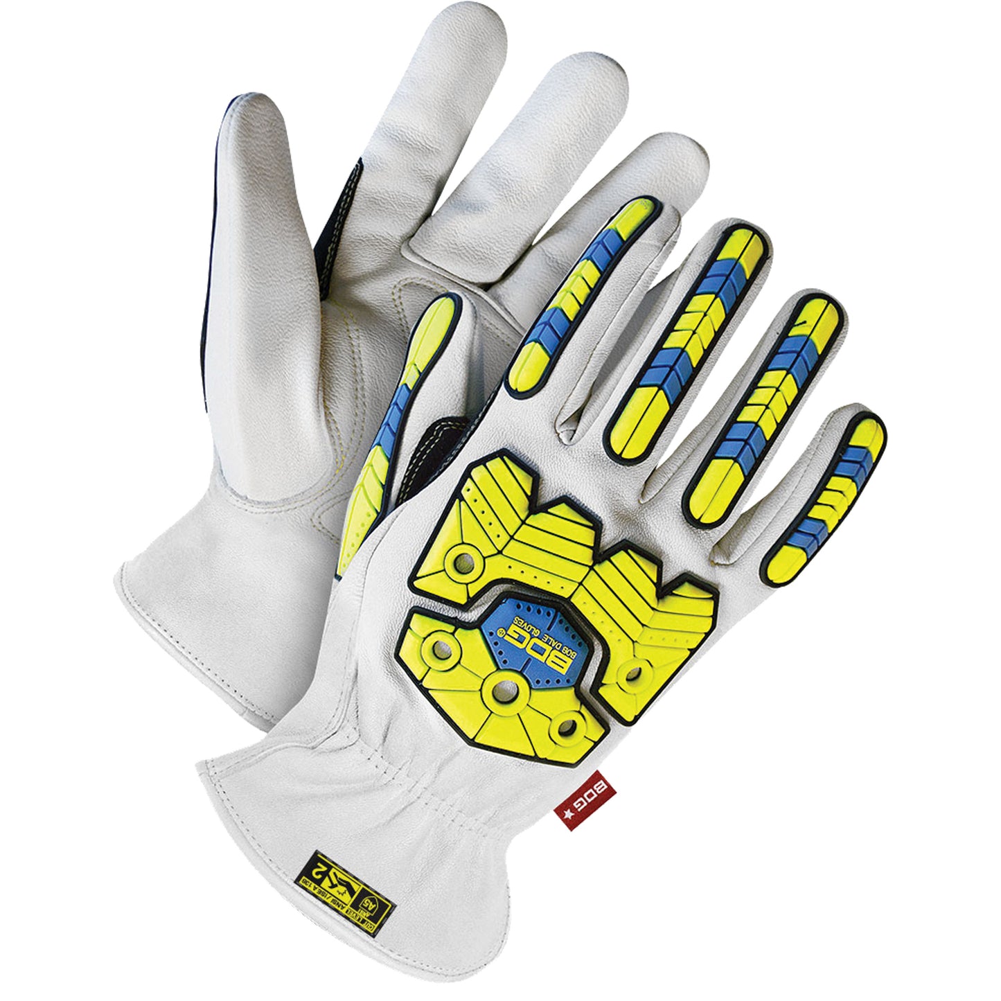 Bob Dale Gloves Arc Tek™ Impact Resistant Gloves, Size Large, Goatskin Shell, ANSI/ISEA 105 Level 2/ASTM ANSI Level A5