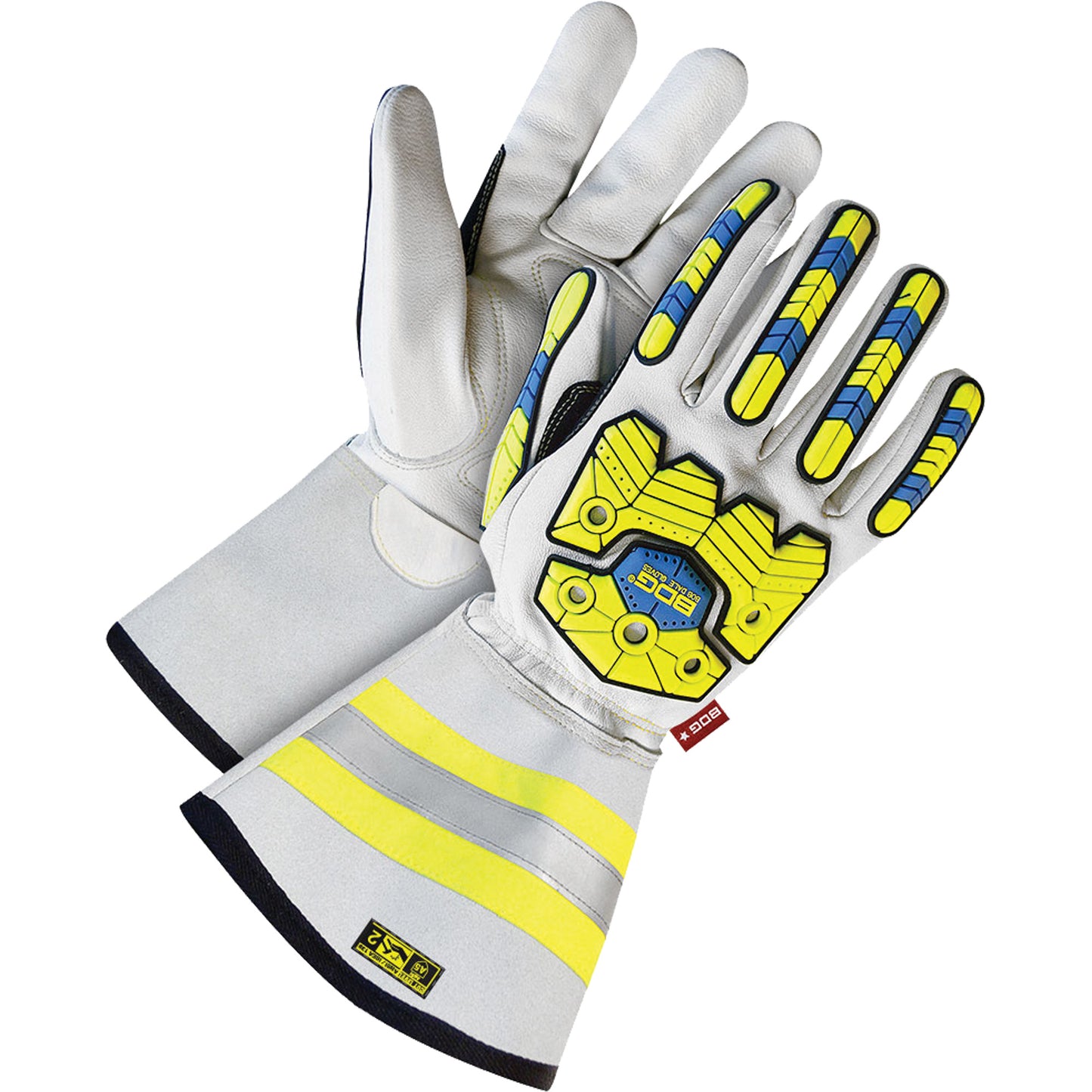 Bob Dale Gloves Arc Tek™ Performance Impact Resistant Gloves, Size X-Large, Goatskin Shell, ASTM ANSI Level A5