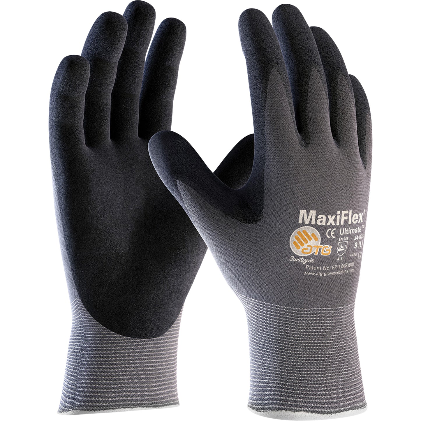 Protective Industrial Products ATG MaxiFlex® Ultimate™ Gloves, 10/X-Large, Foam Nitrile Coating, 15 Gauge, Nylon Shell