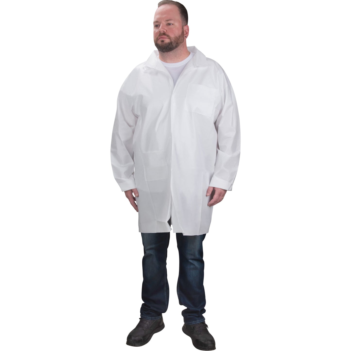Zenith Safety Products Protective Lab Coat, Microporous, White, 2X-Large