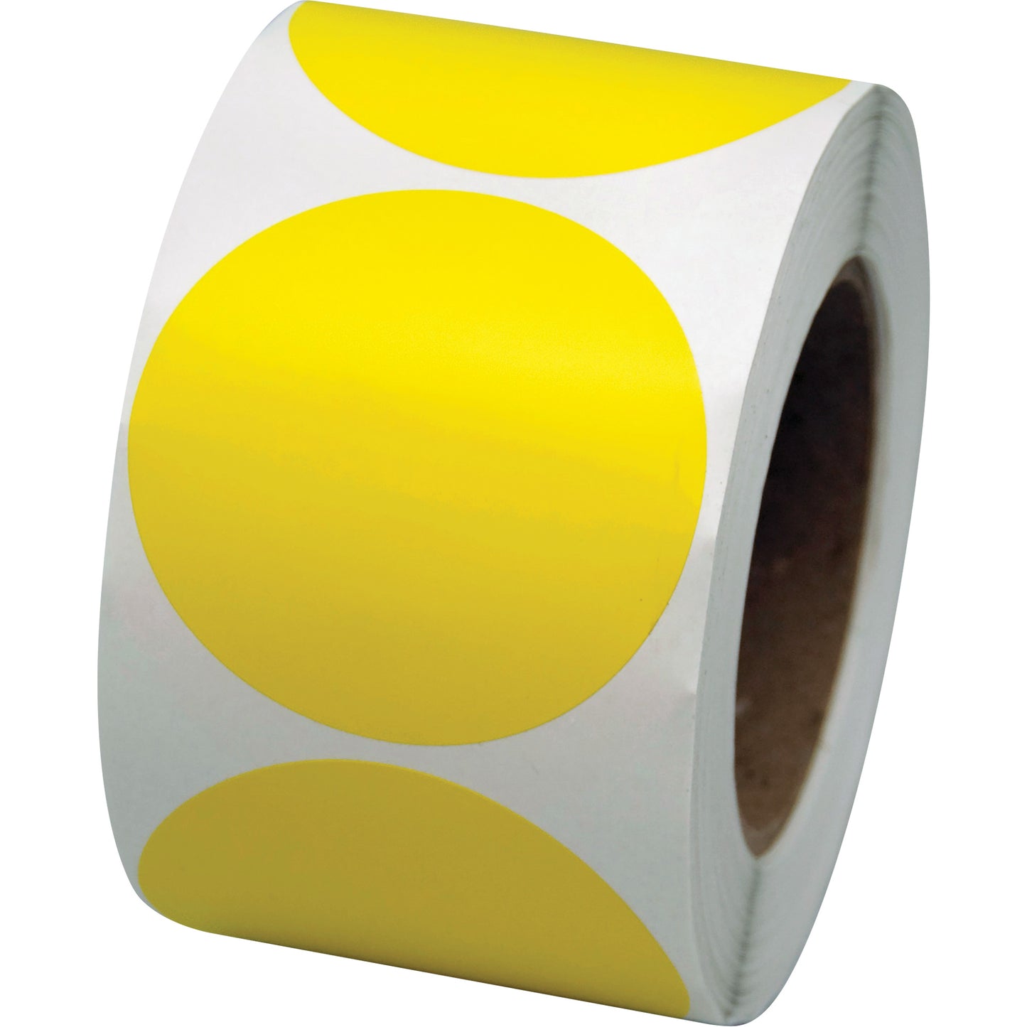 Incom Top Tape & Label Coloured Marking Dots, Circle, 3" L x 3" W, Yellow, Vinyl