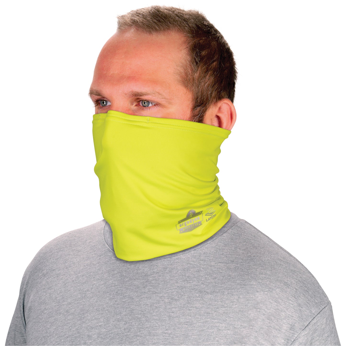 Ergodyne Chill-Its® 6489 2-Layer Cooling Multi-Band, High Visibility Lime-Yellow