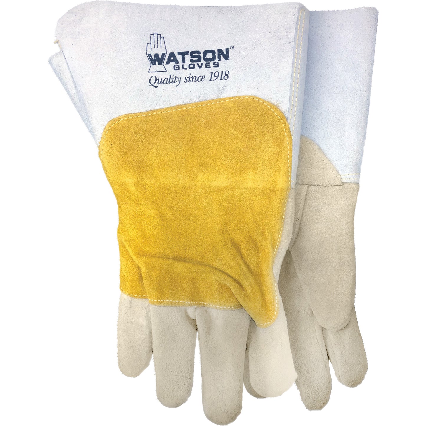 Watson Gloves Mad Cow Welding Gloves, Grain Cowhide, Size Large
