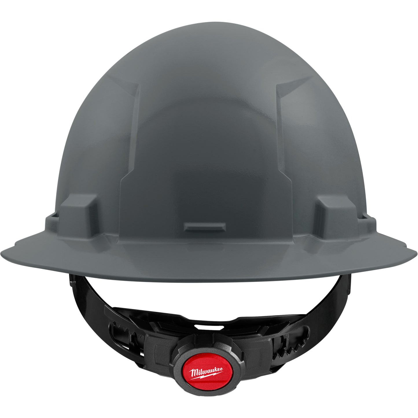 Milwaukee Full Brim Hardhat with 4-Point Suspension System, Ratchet Suspension, Grey