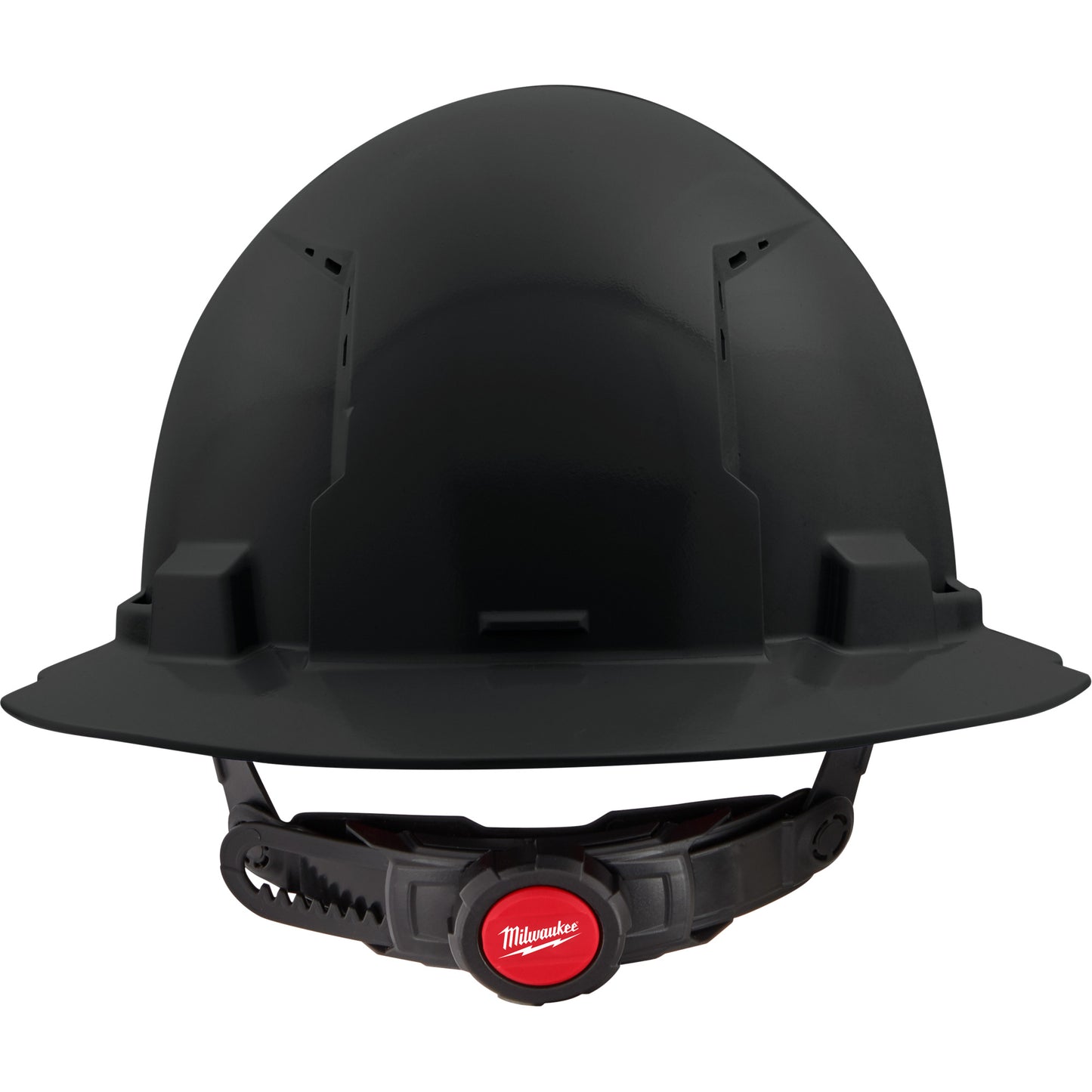 Milwaukee Full Brim Hardhat with 6-Point Suspension System, Ratchet Suspension, Black
