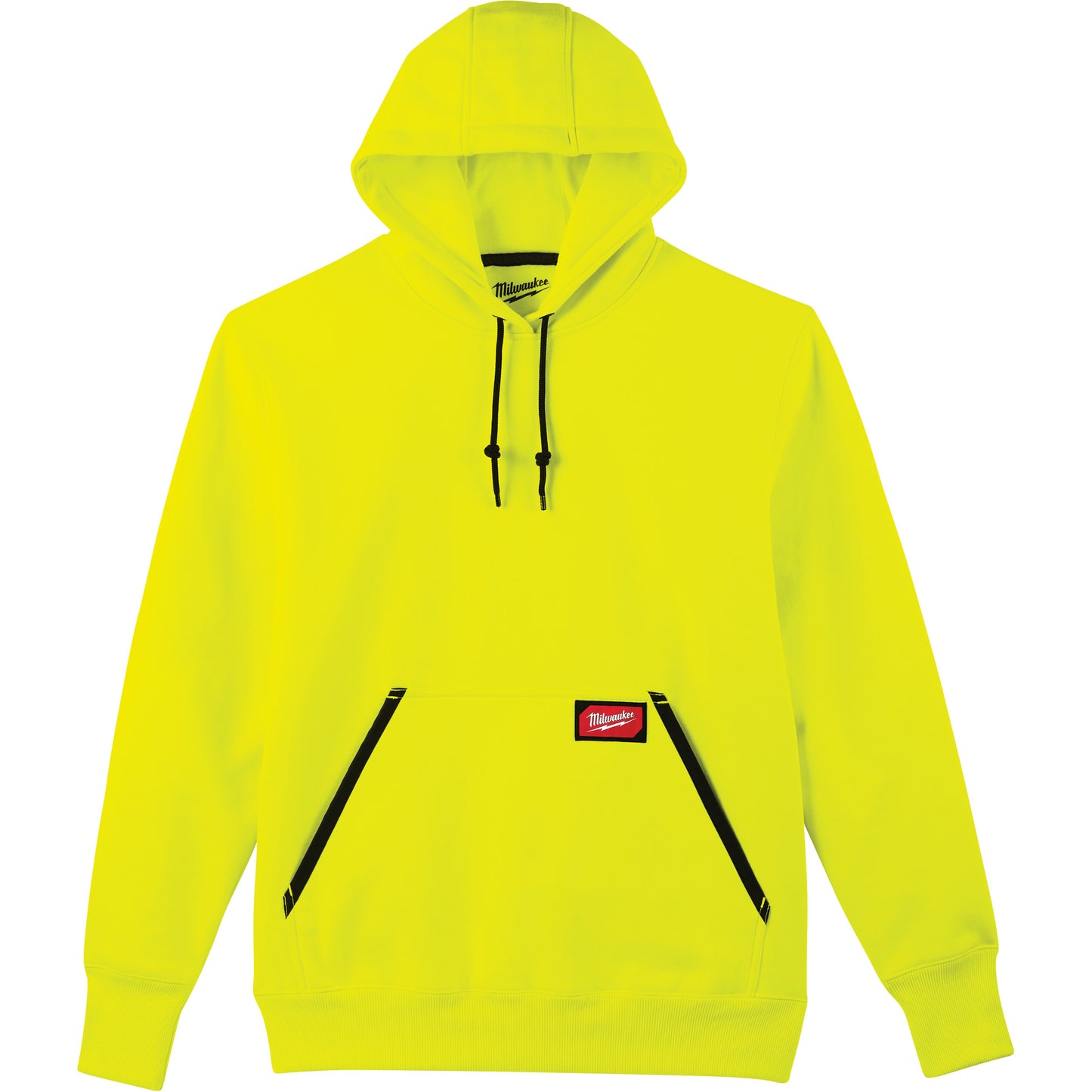 Milwaukee Heavy-Duty High Visibility Pullover Hoodie, Men's, Medium, High Visibility Yellow