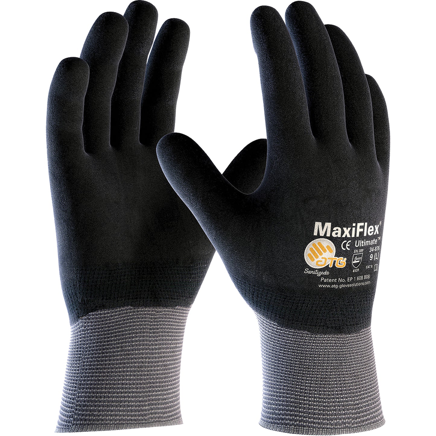 Protective Industrial Products ATG MaxiFlex® Ultimate™ Touchscreen Compatible Gloves, X-Large, Nitrile Coating, 15 Gauge, Nylon/Elastane Shell