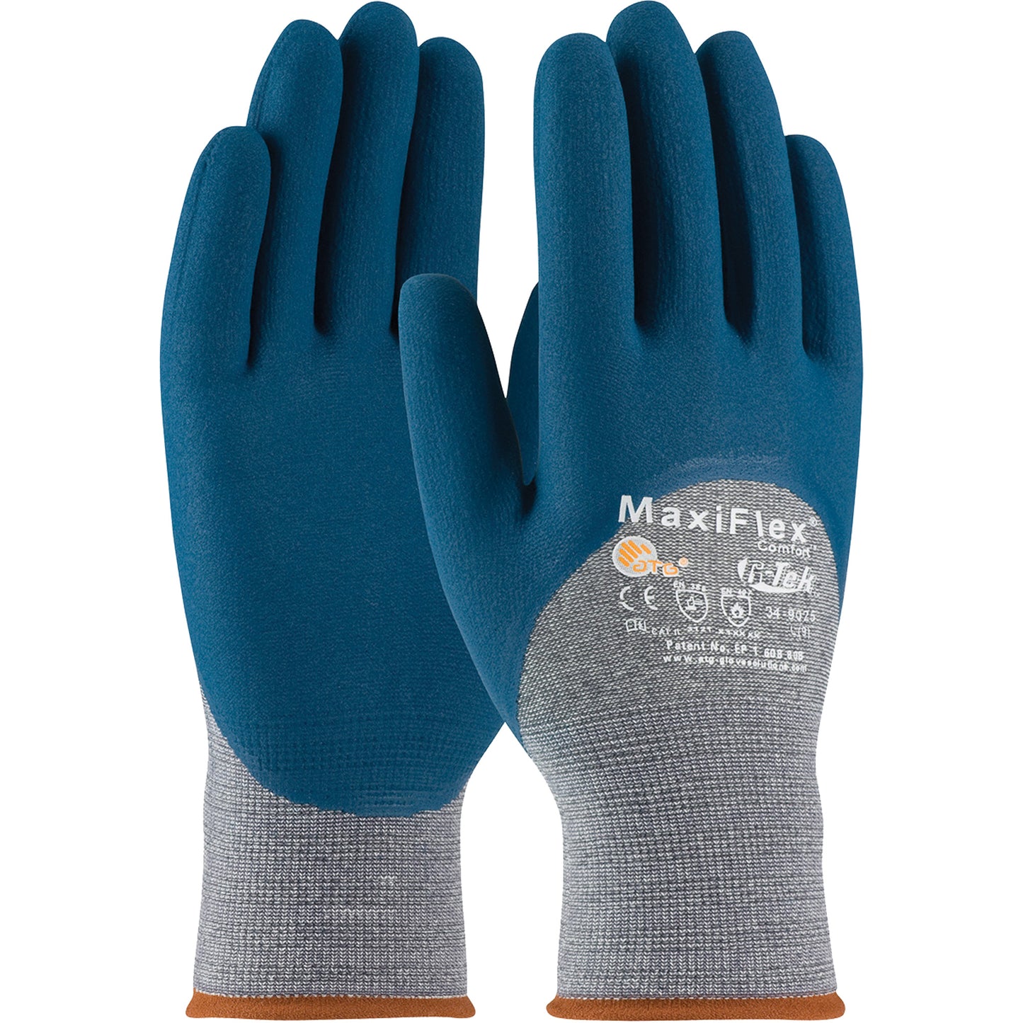 Protective Industrial Products ATG MaxiFlex® Comfort™ Seamless Knit Gloves, X-Large, Nitrile Coating, 15 Gauge, Nylon Shell