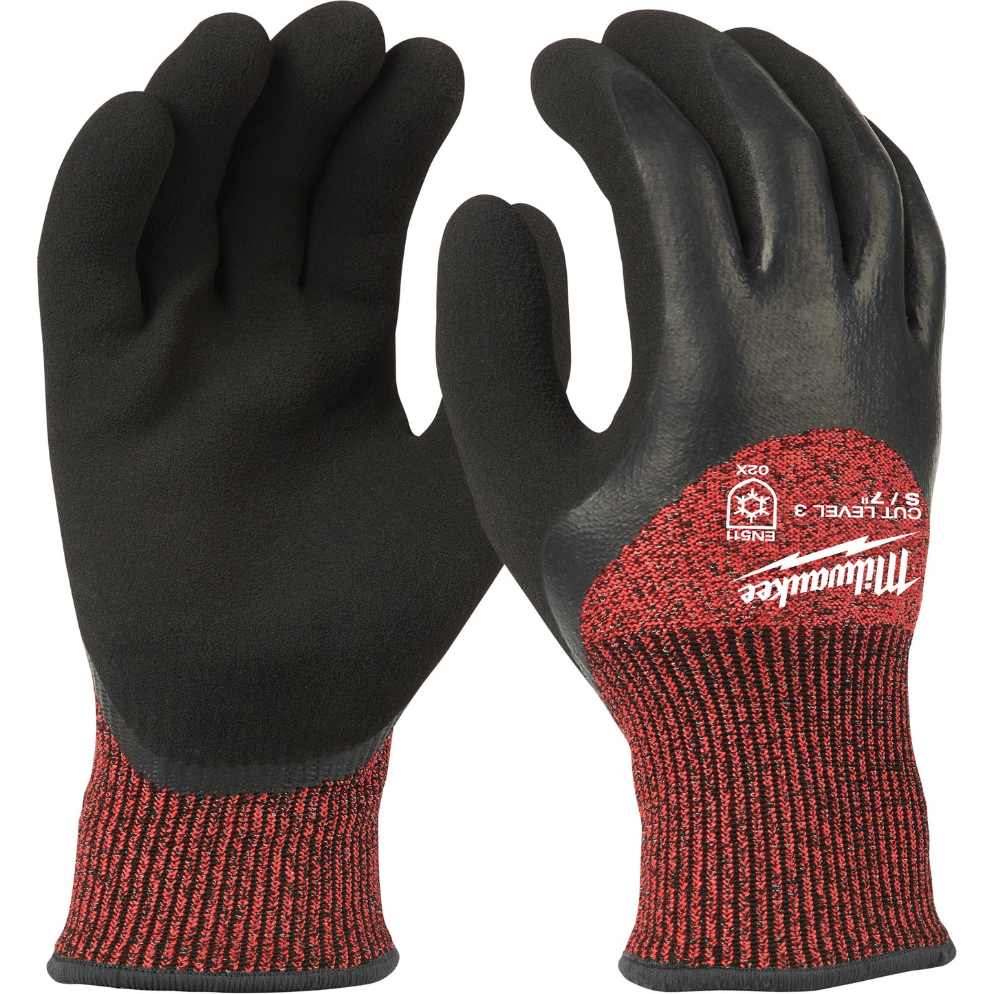 Milwaukee Winter Cut-Resistant Gloves, Size X-Large, 15 Gauge, Rubber Latex Coated, ANSI/ISEA 105 Level 3